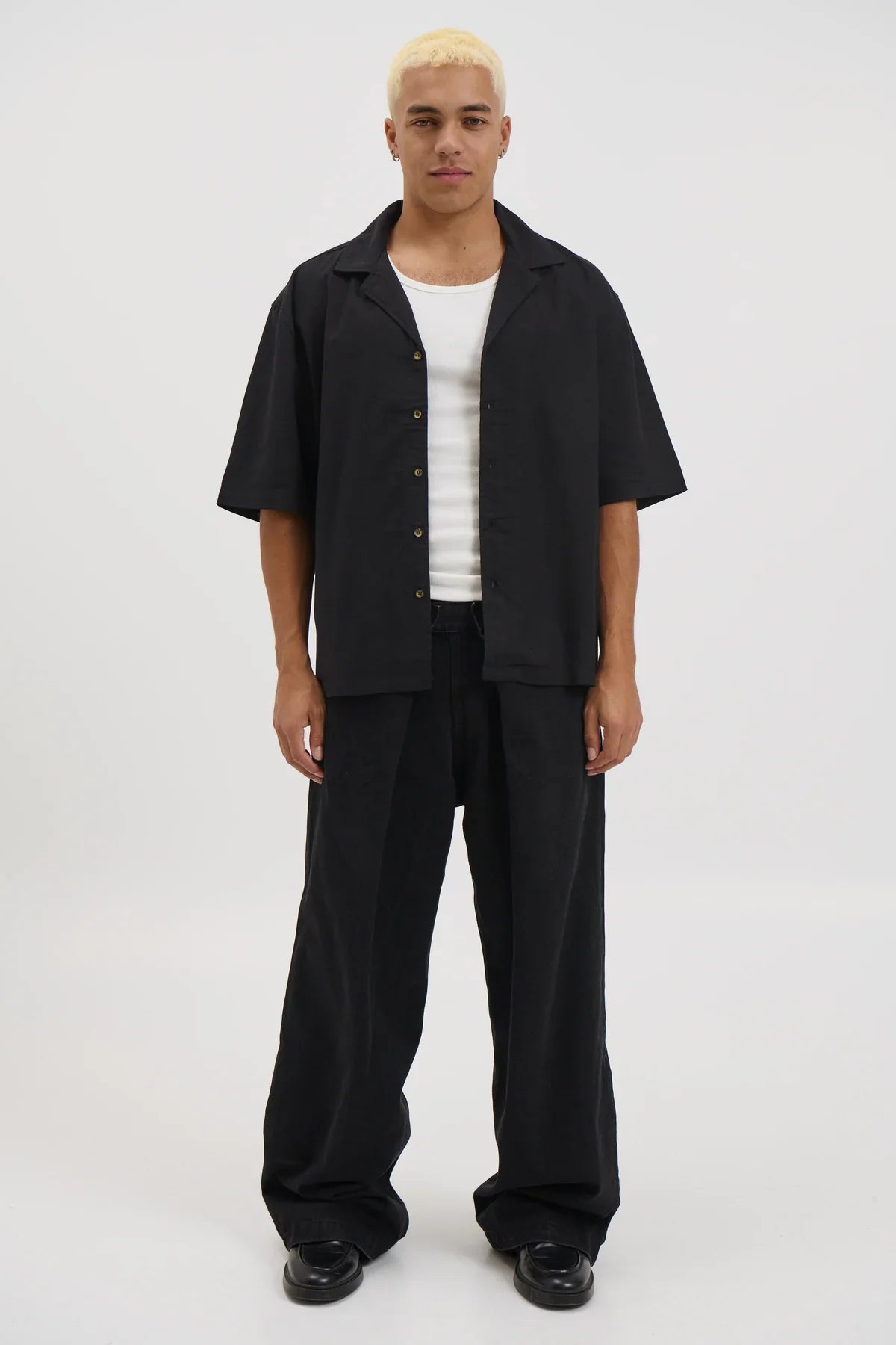 Black Linen Pants by Bronze Snake