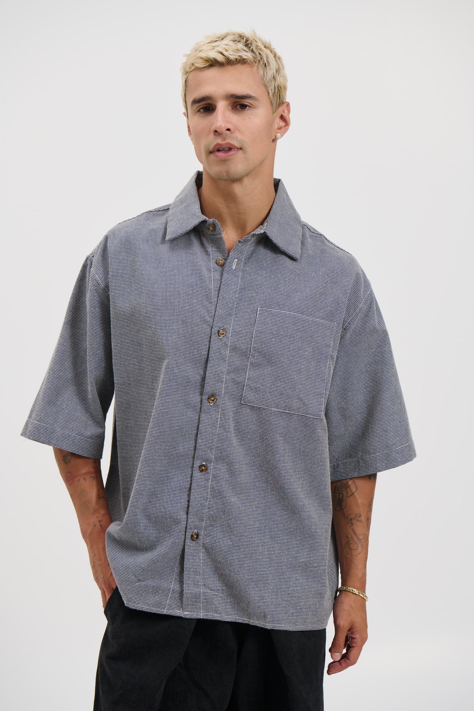 Scott Shirt Check Blue by Bronze Snake