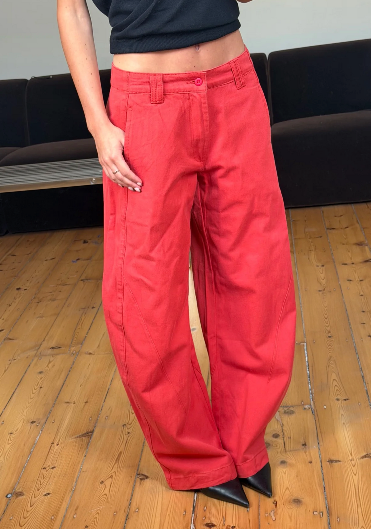 How to Add a Pop of Colour to Your Winter Wardrobe | Sideline Jean Crimson