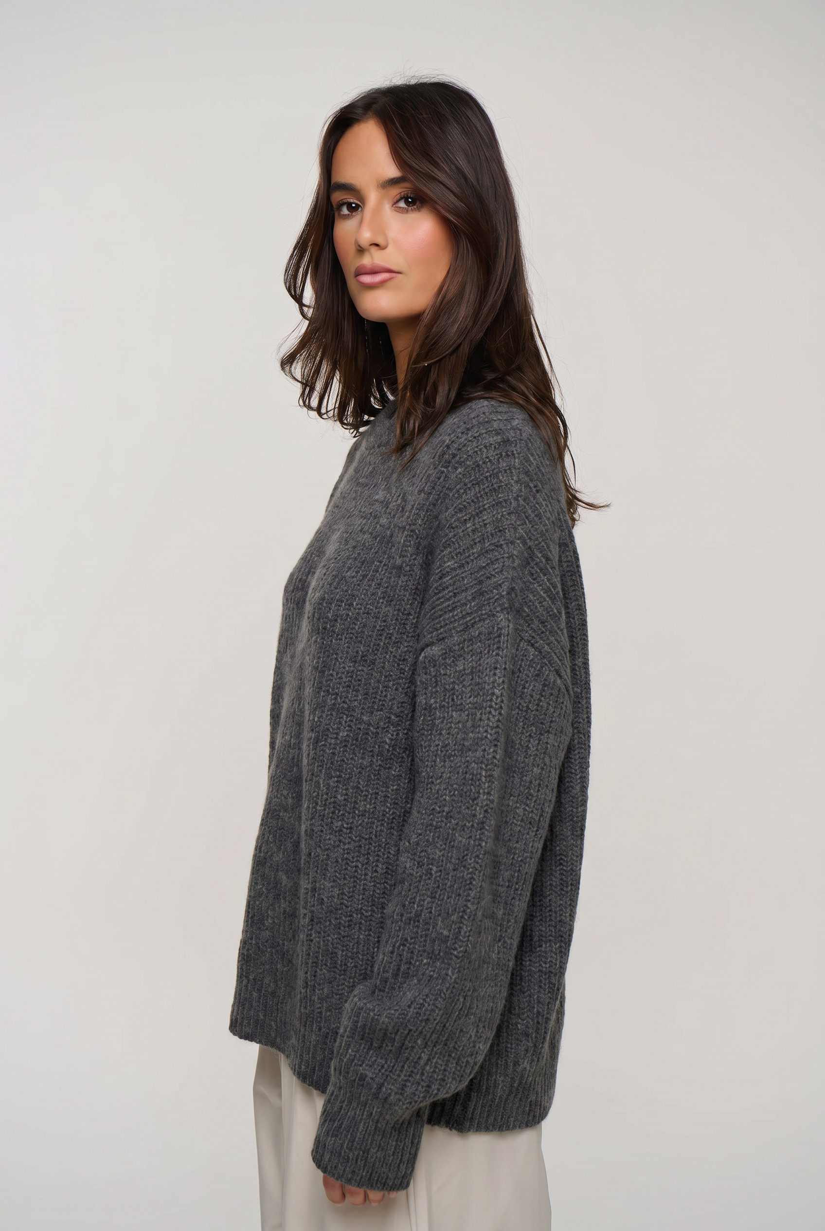 Unisex Mohair Knit Dark Grey