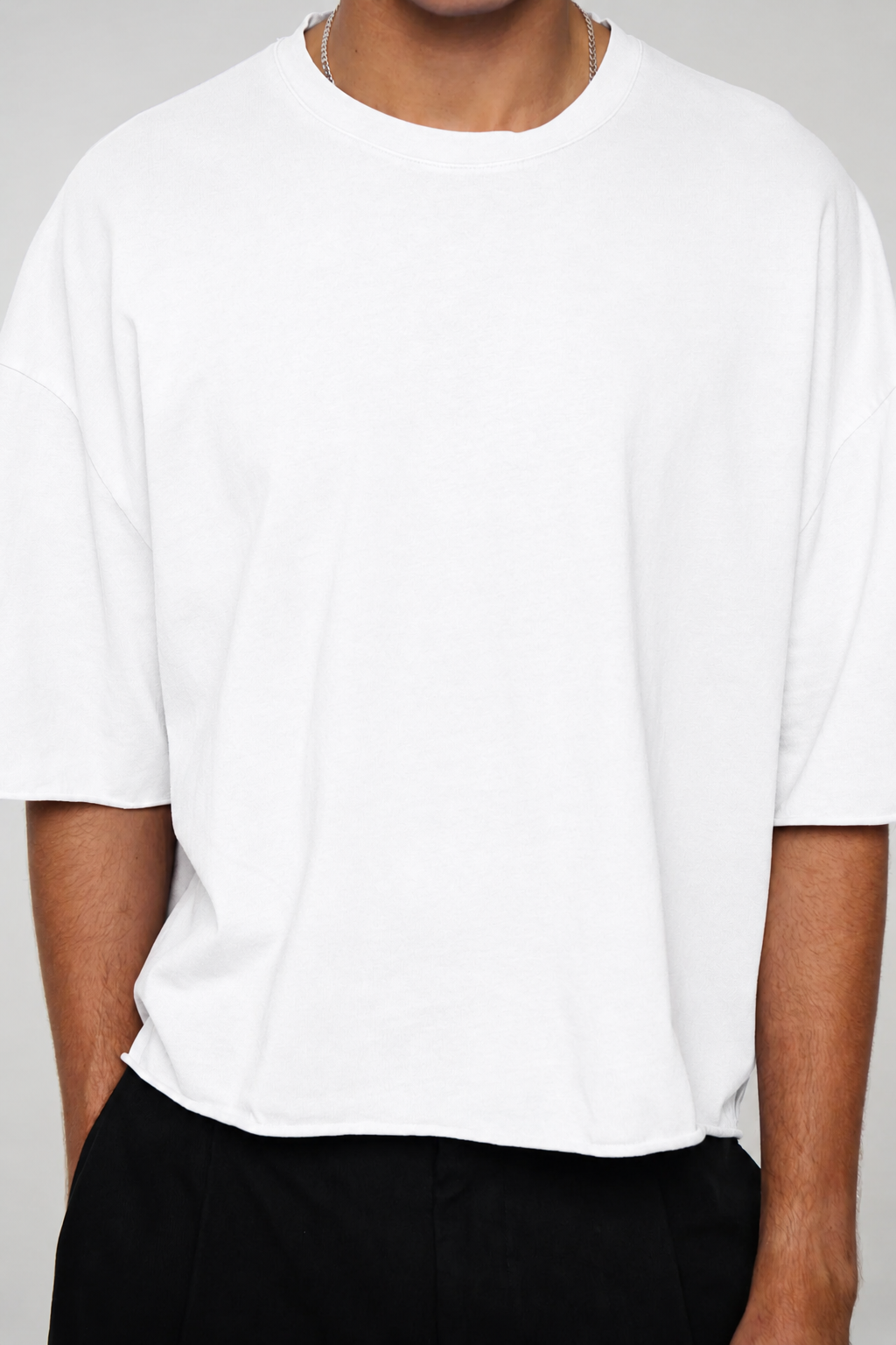Raw 200G Cotton Box Tee White