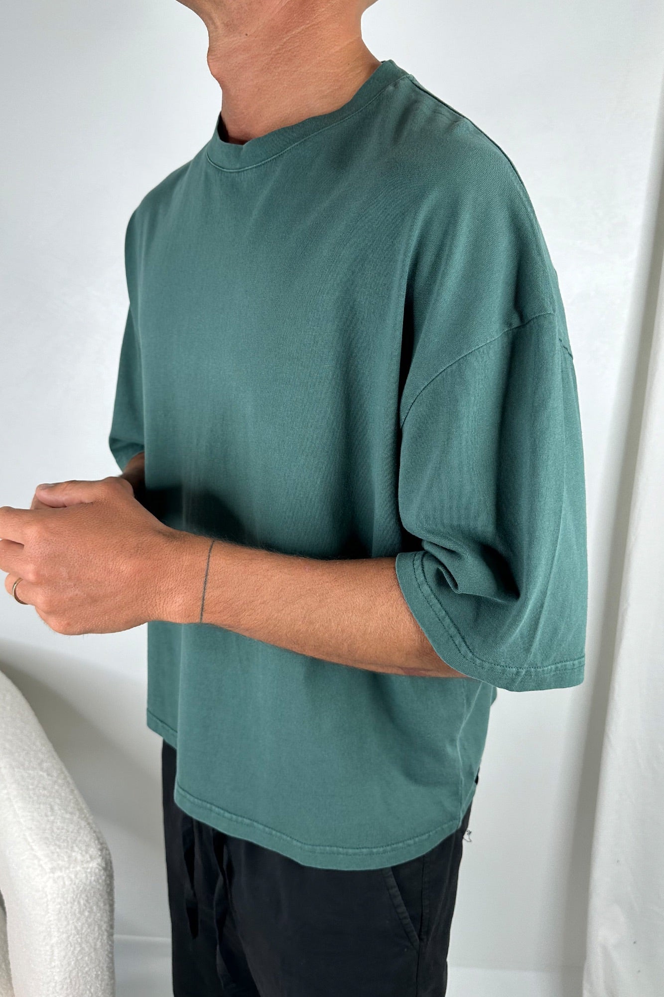 NTH Crop Box Tee Dark Green