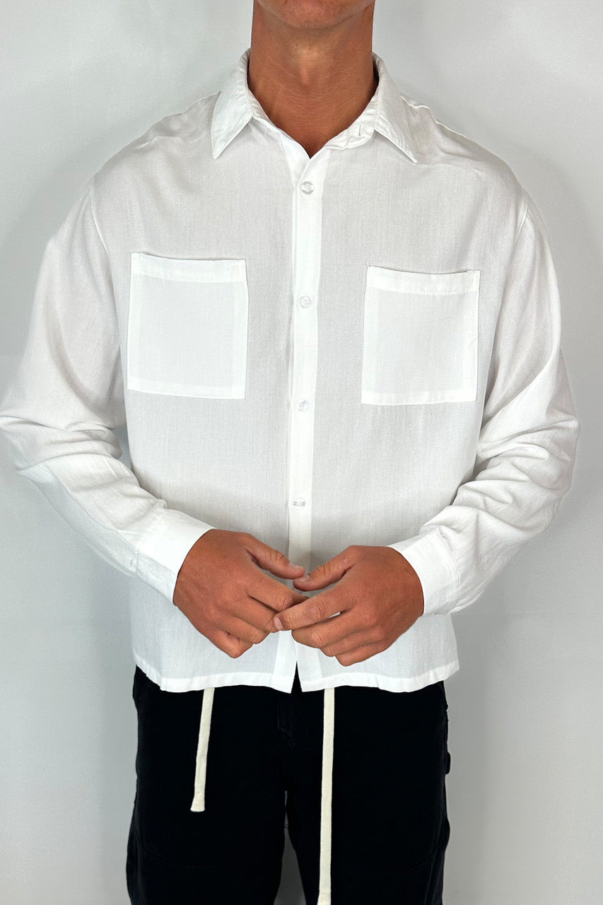 Miles Stripe Shirt White