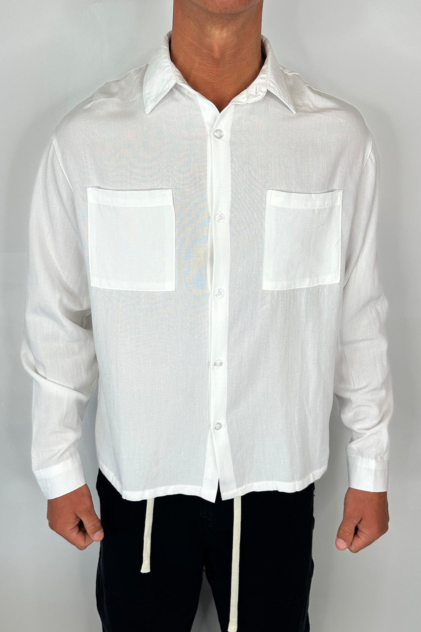 Miles Stripe Shirt White