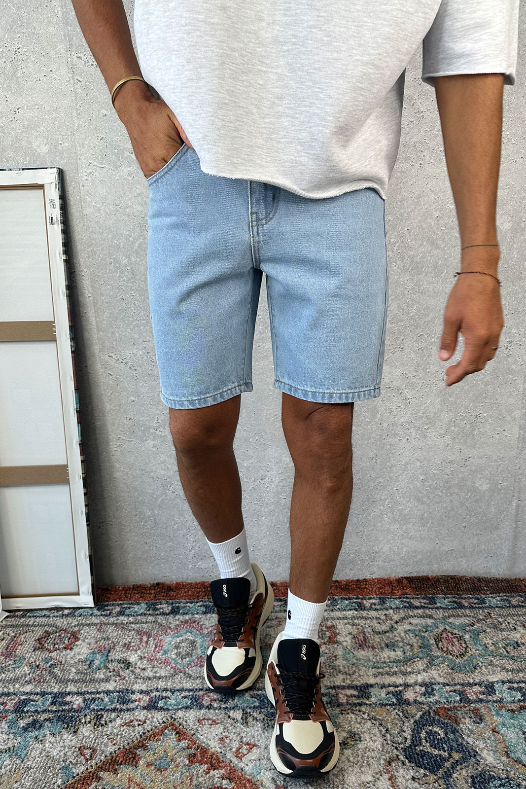 Andre Relaxed Denim Short Light