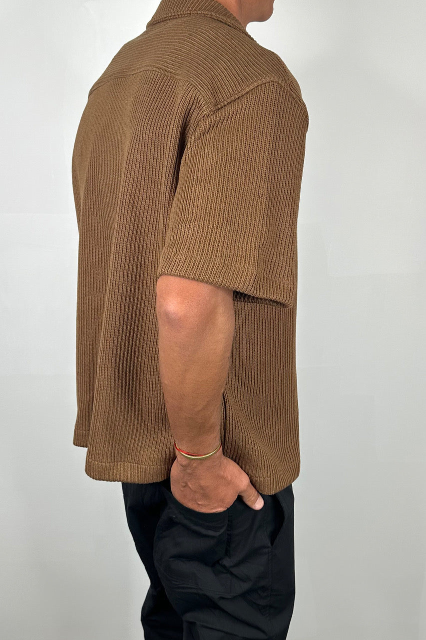 Chad Knitted Shirt Choc