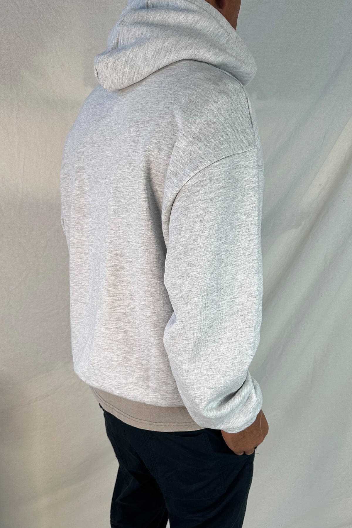 Heavyweight Cotton Hoodie Heather Grey