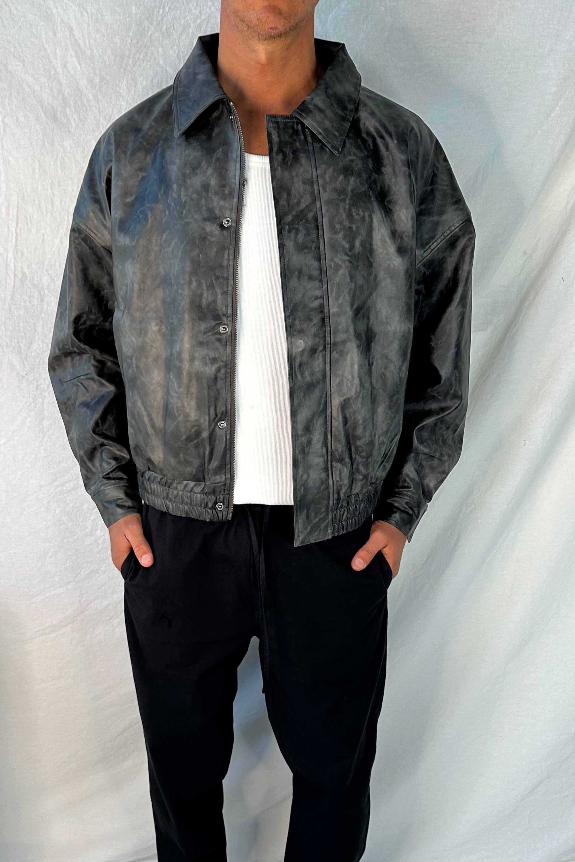 Bowie Bomber Washed Black