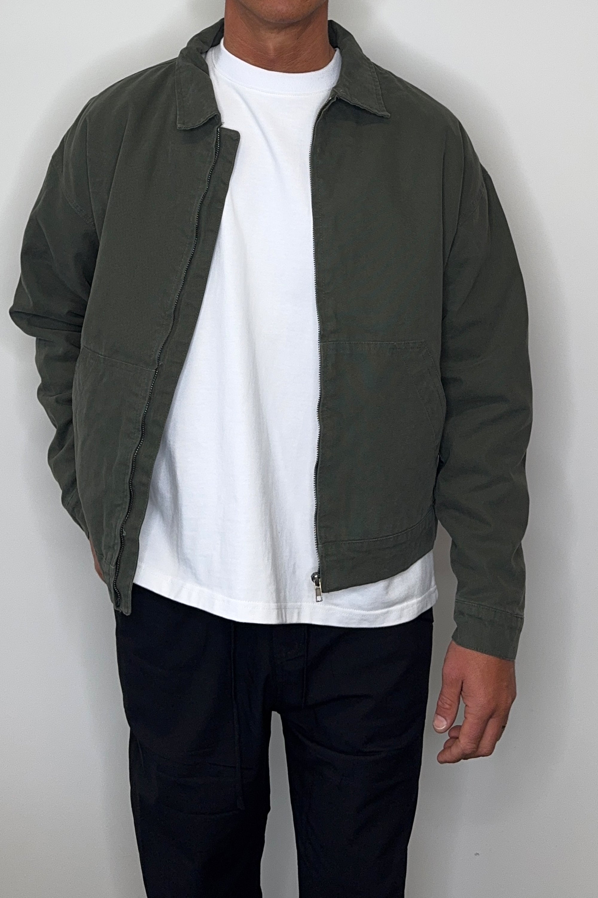Collar Lined Jacket Khaki