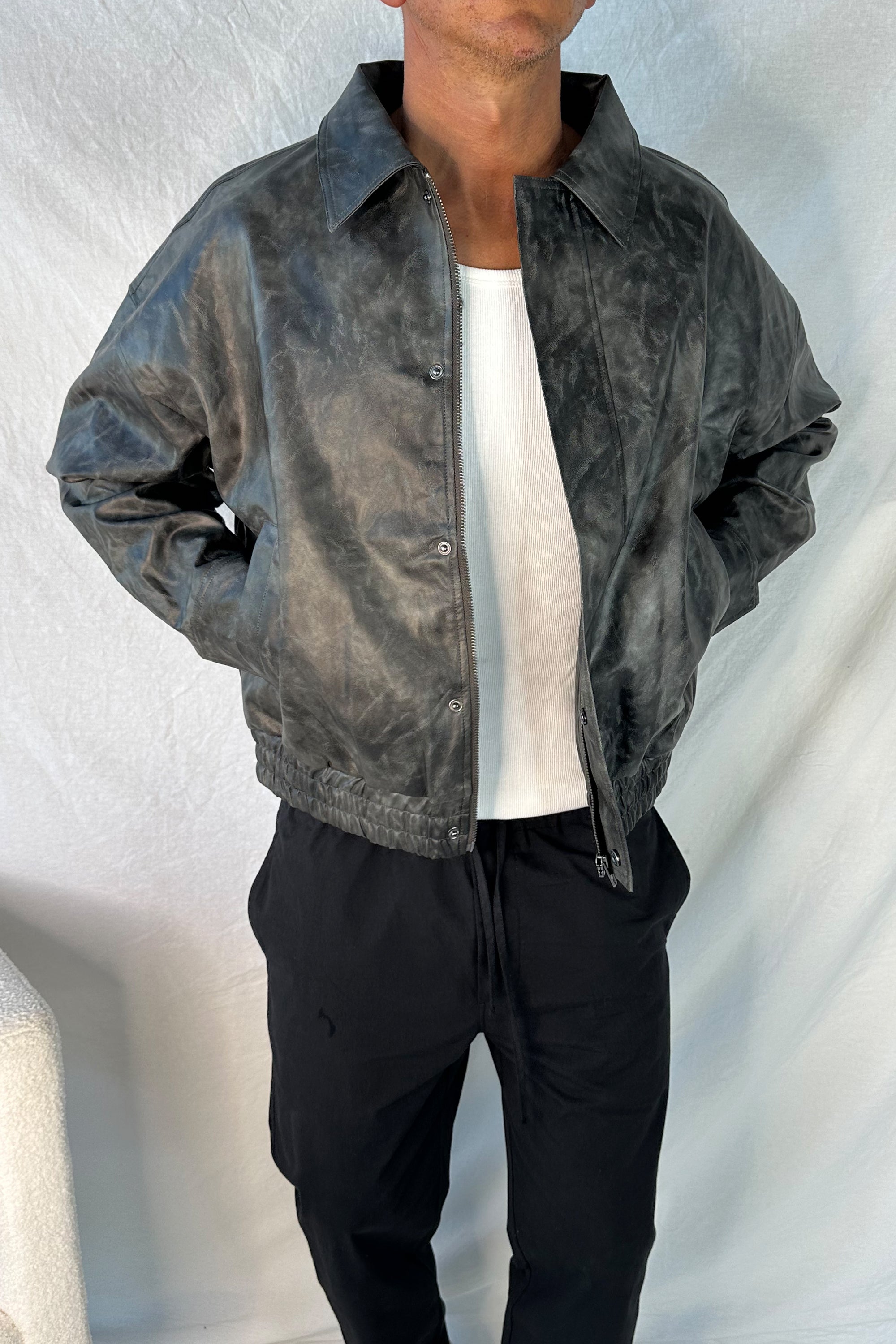 Bowie Bomber Washed Black