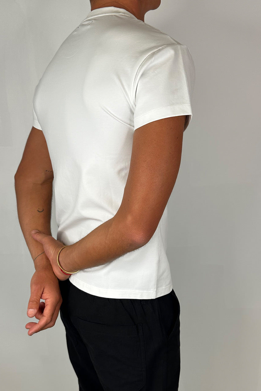 Fitted Stretch Tee White