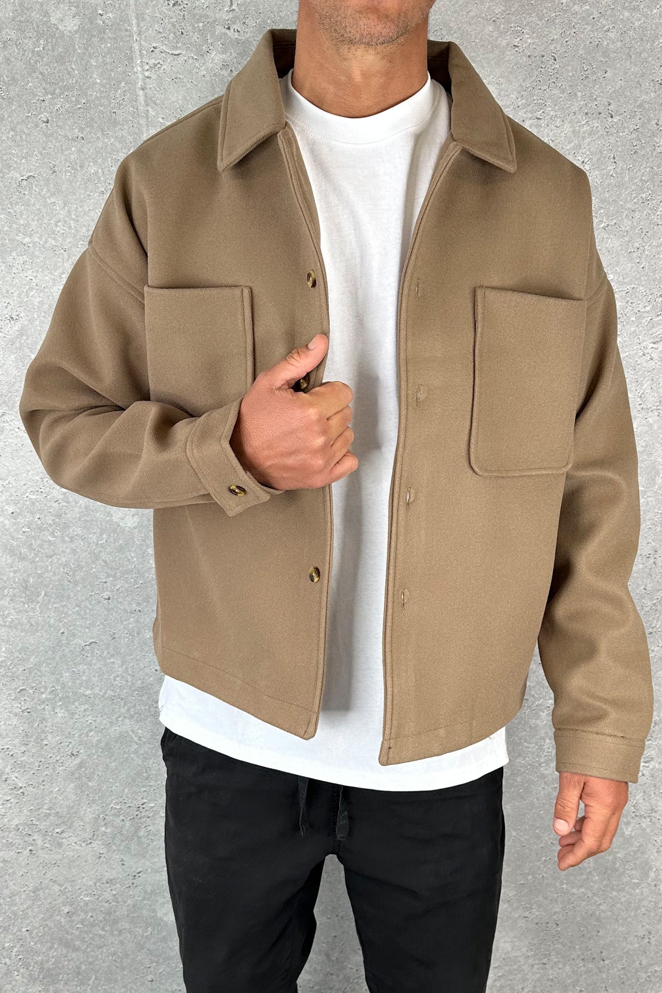 Structure Jacket Choc - FINAL SALE