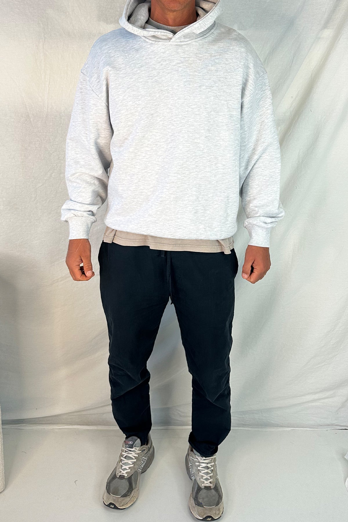 Heavyweight Cotton Hoodie Heather Grey