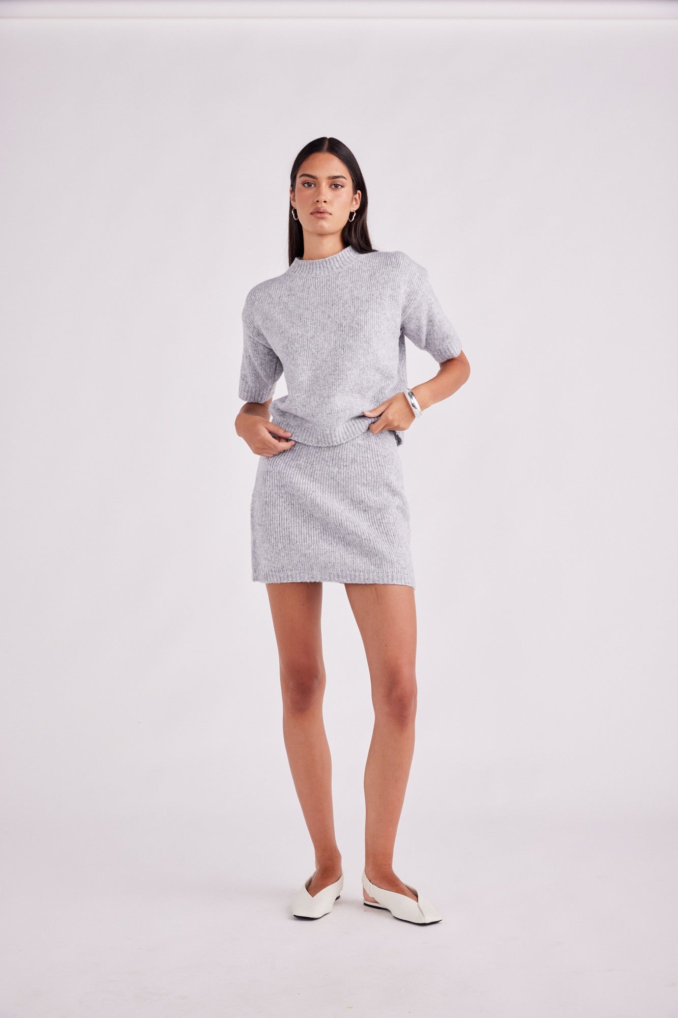 Haze Short Sleeve Jumper Stone
