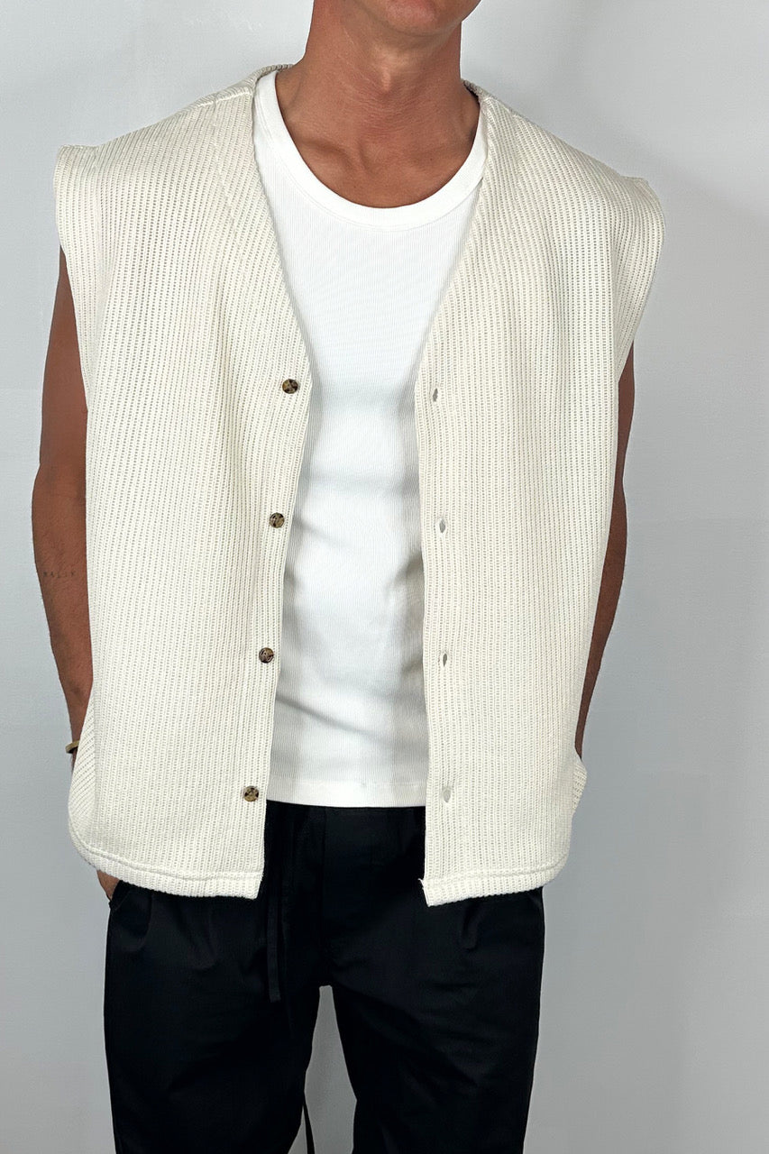 Cassius Knitted Vest Sand