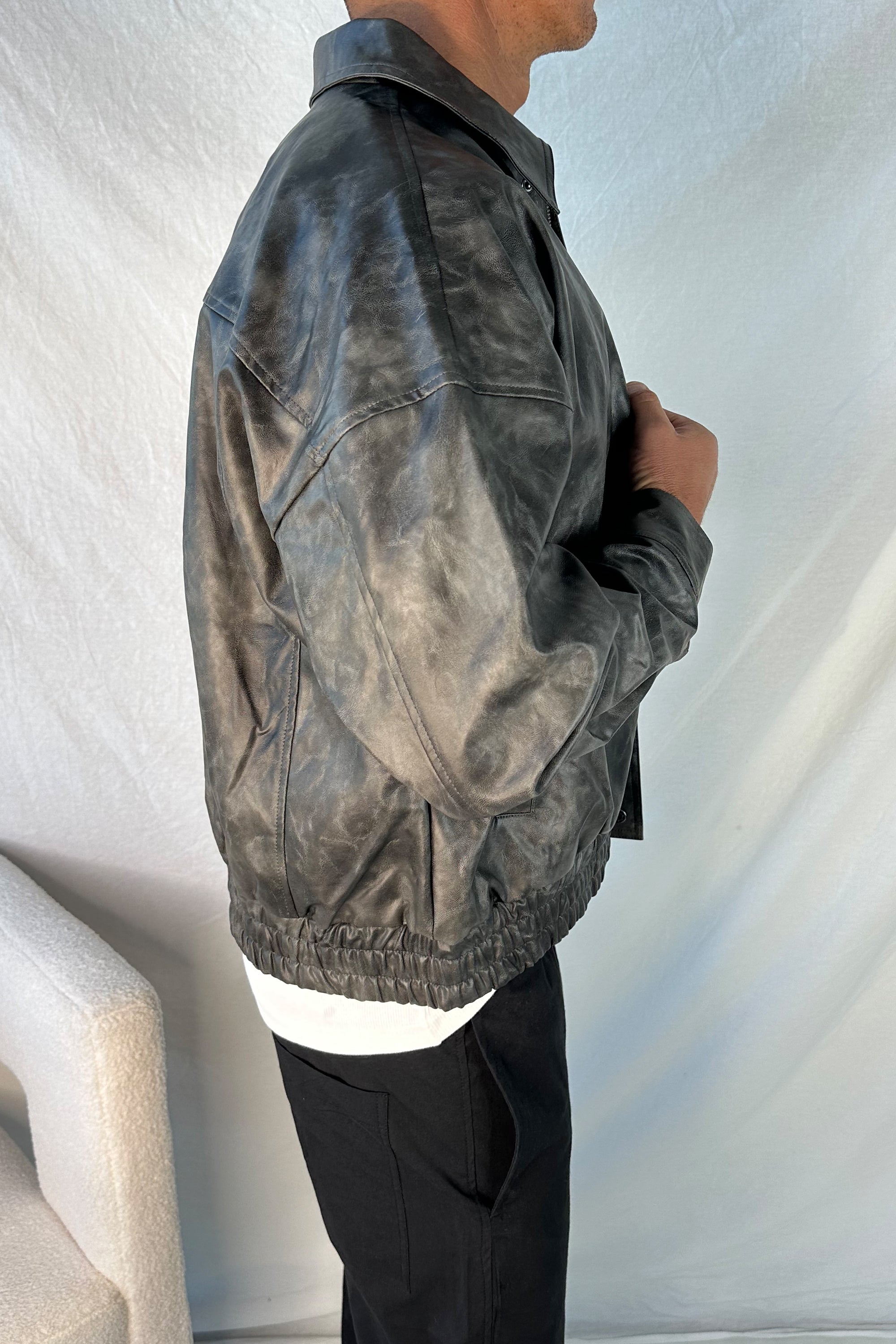 Bowie Bomber Washed Black