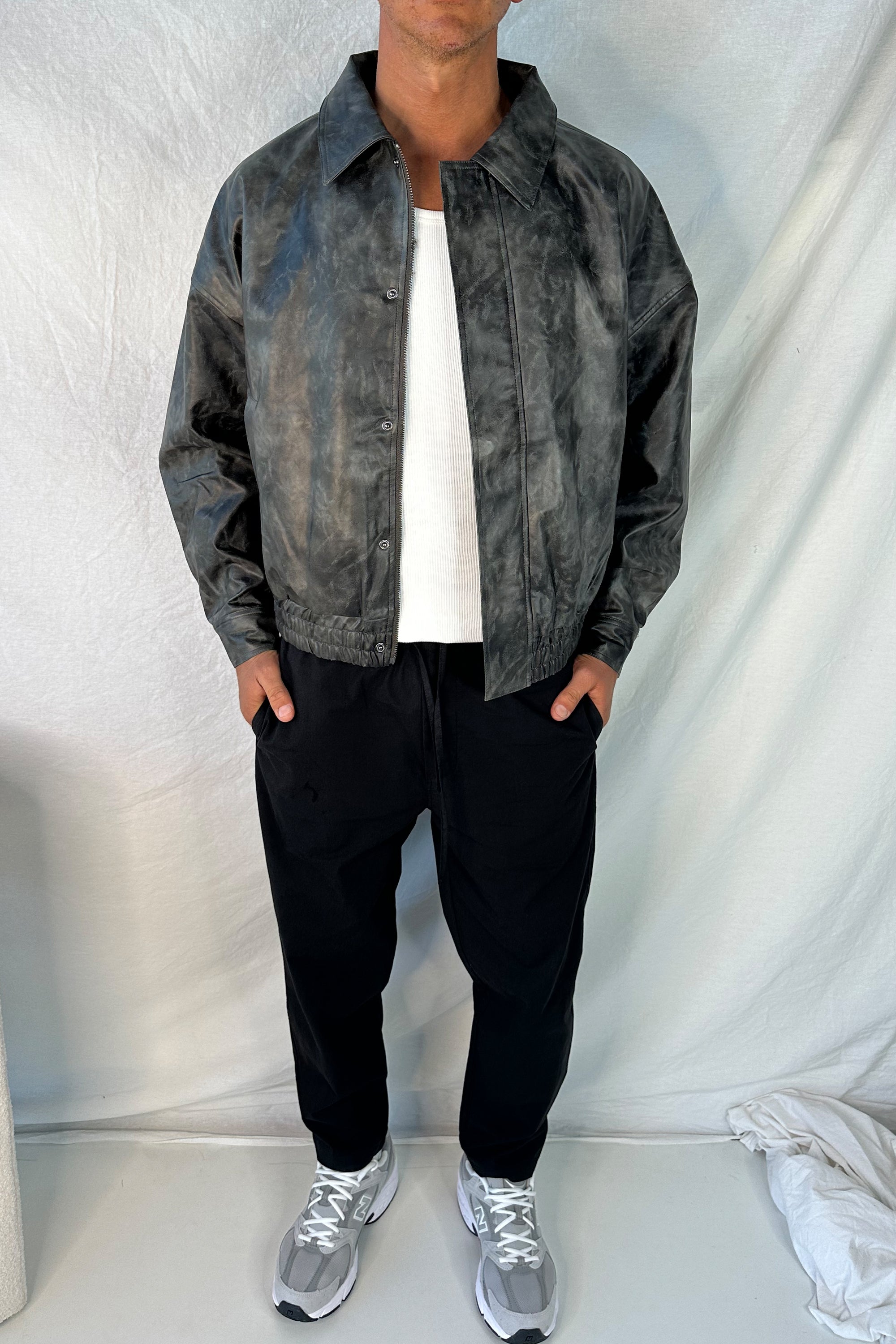 Bowie Bomber Washed Black