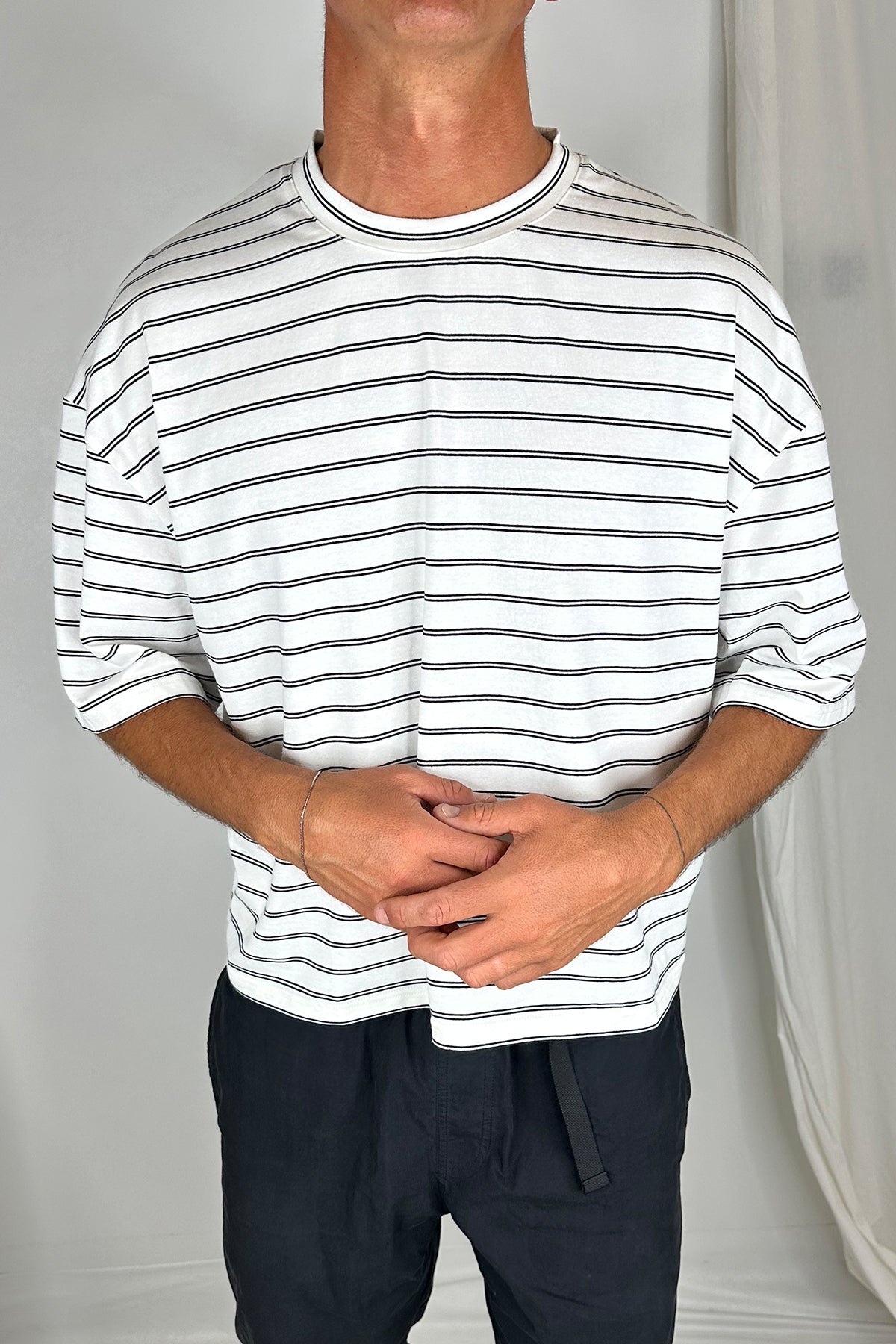 NTH Crop Box Tee Double Stripe