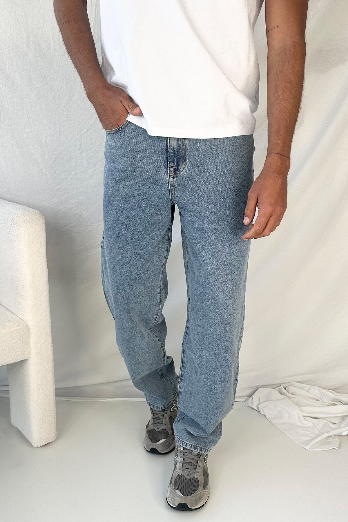 Cruz Baggy Denim Mid Blue