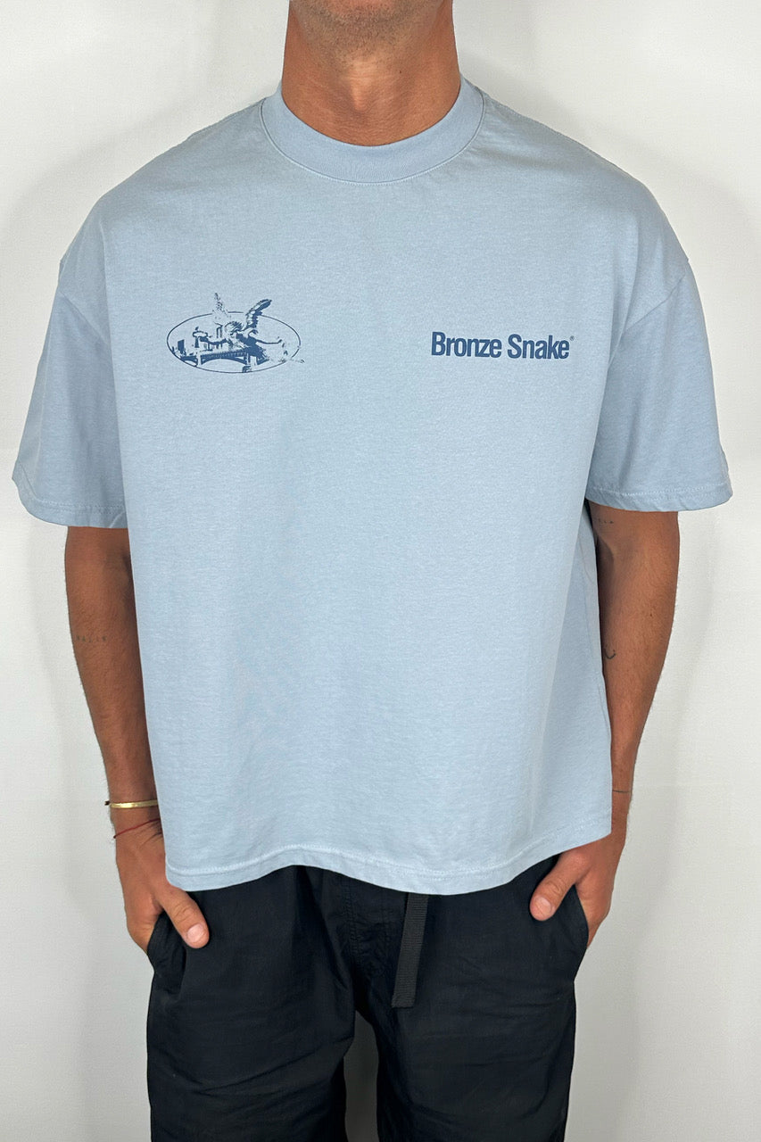 Bronze Snake Melb Tee Baby Blue