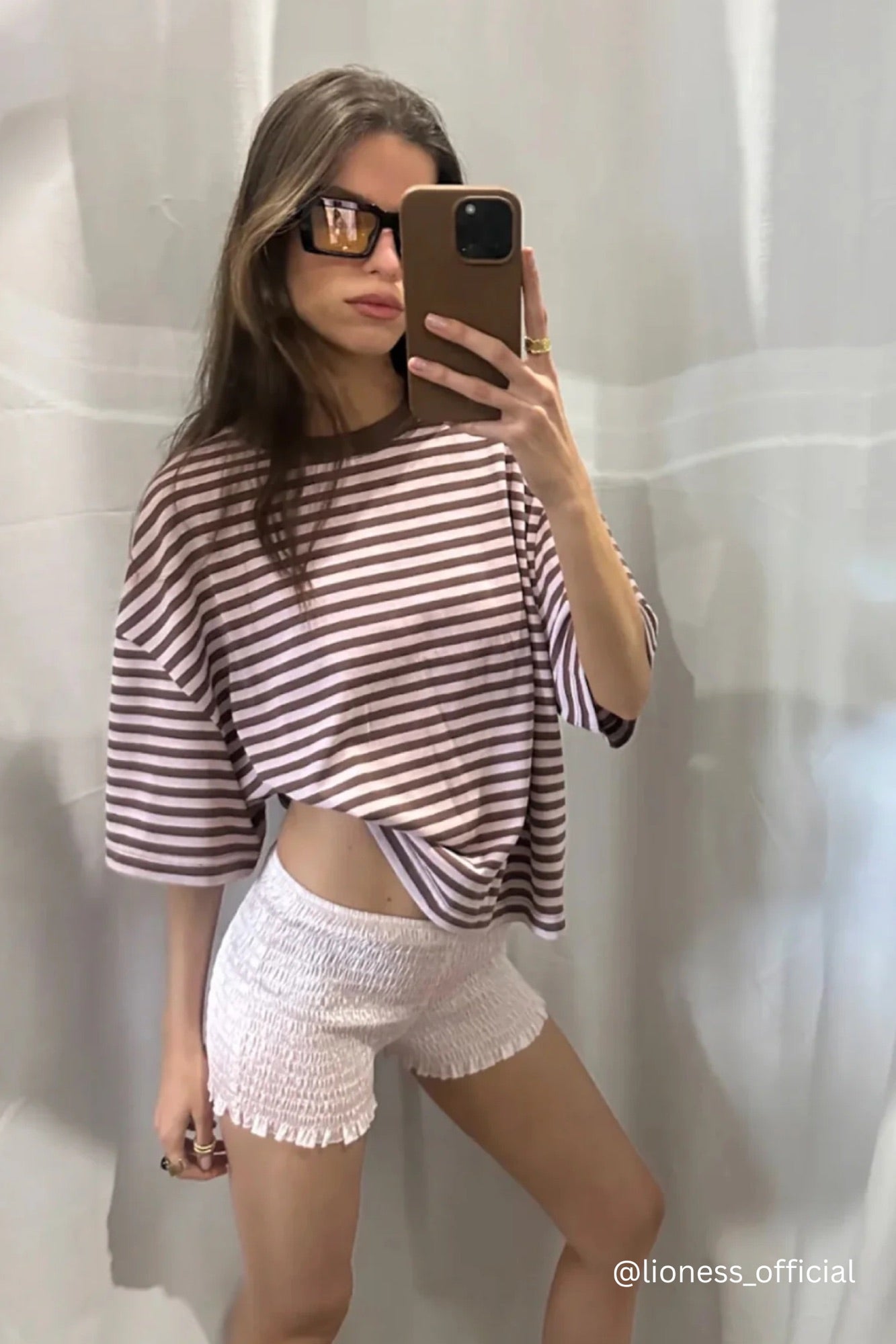 Bloom Short Sleeve Chocolate Blush Stripe