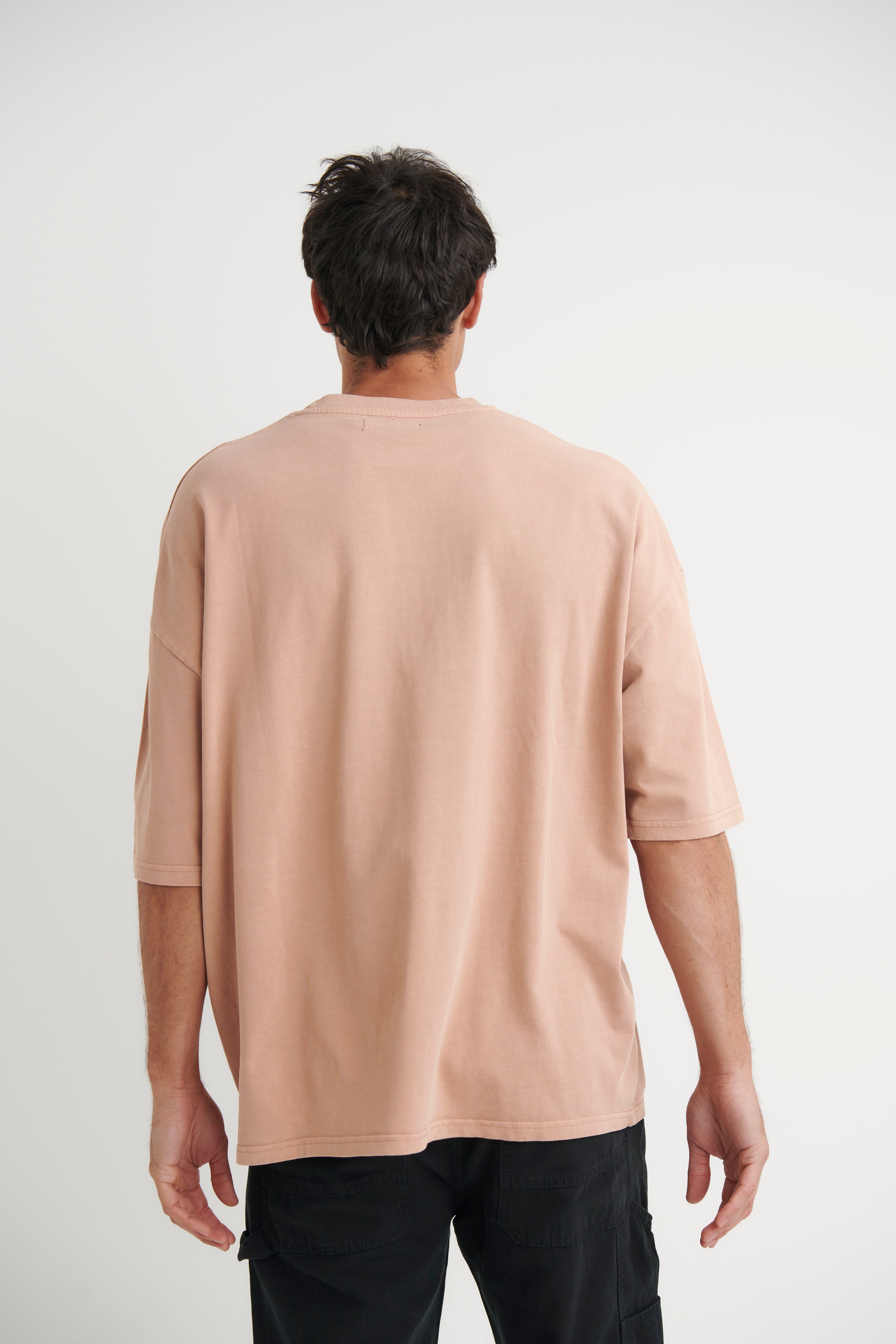 Miller Drop Shoulder Box Tee Tan - FINAL SALE