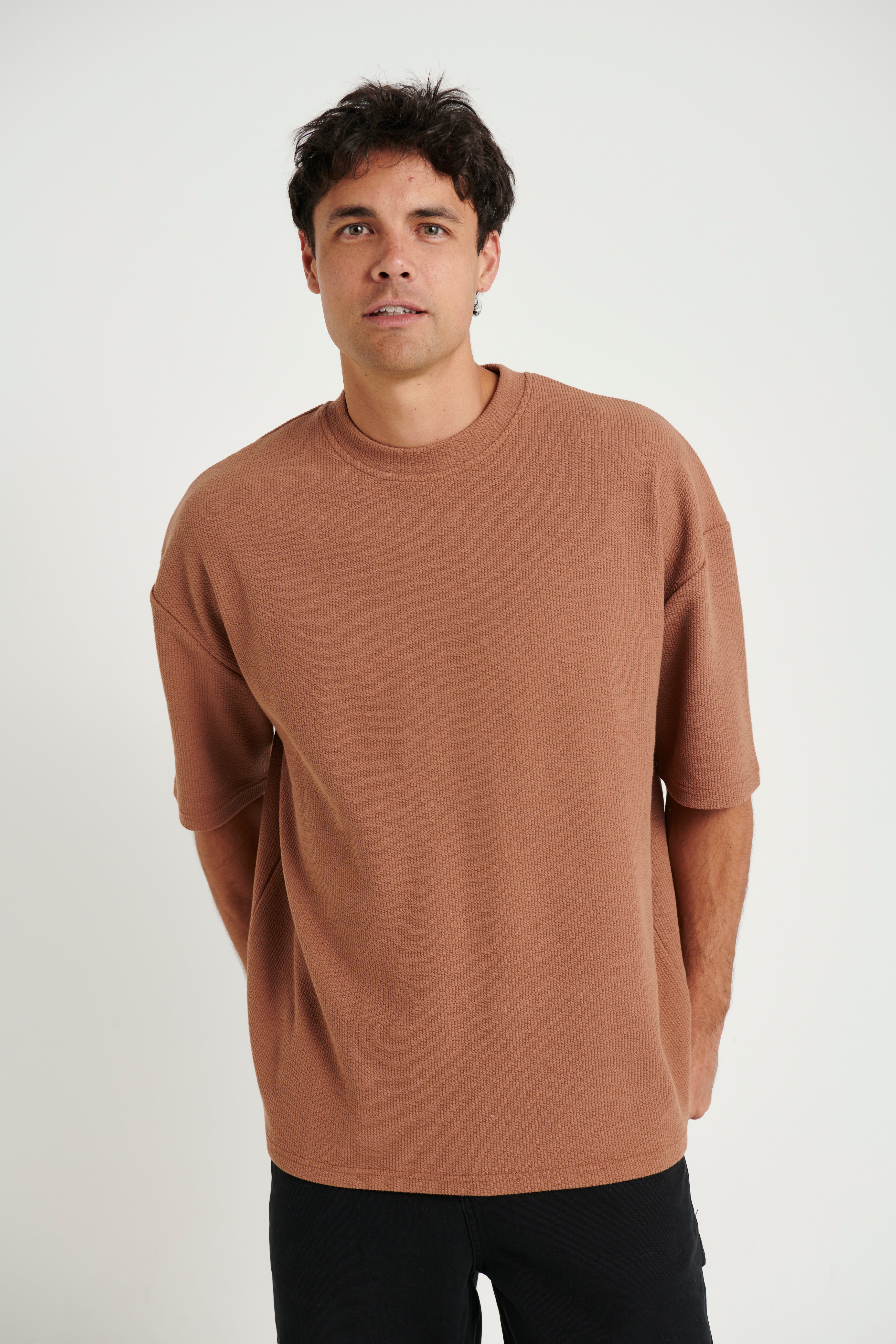 NTH Heavy Ribbed Tee Choc