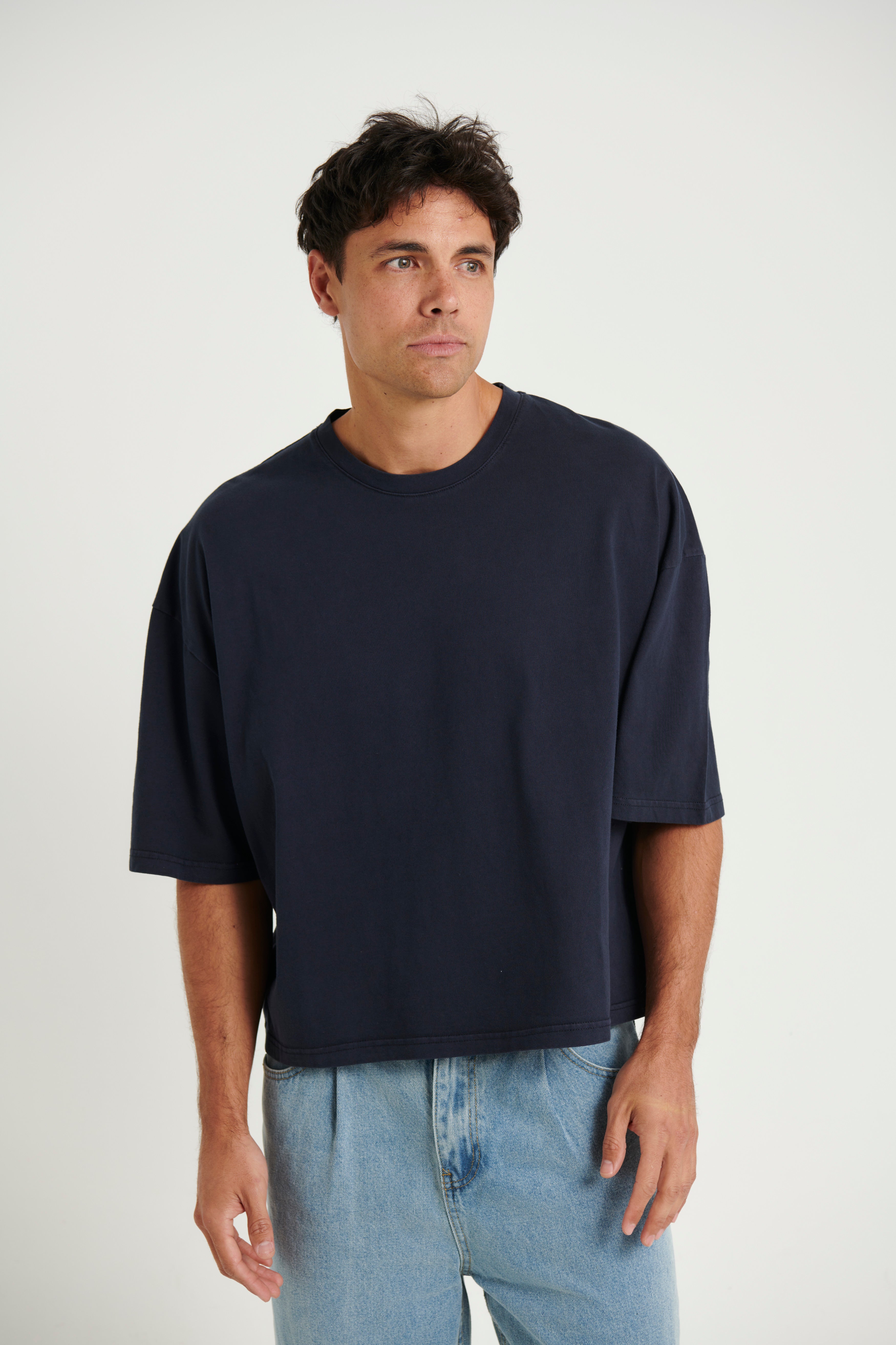 NTH Crop Box Tee Navy