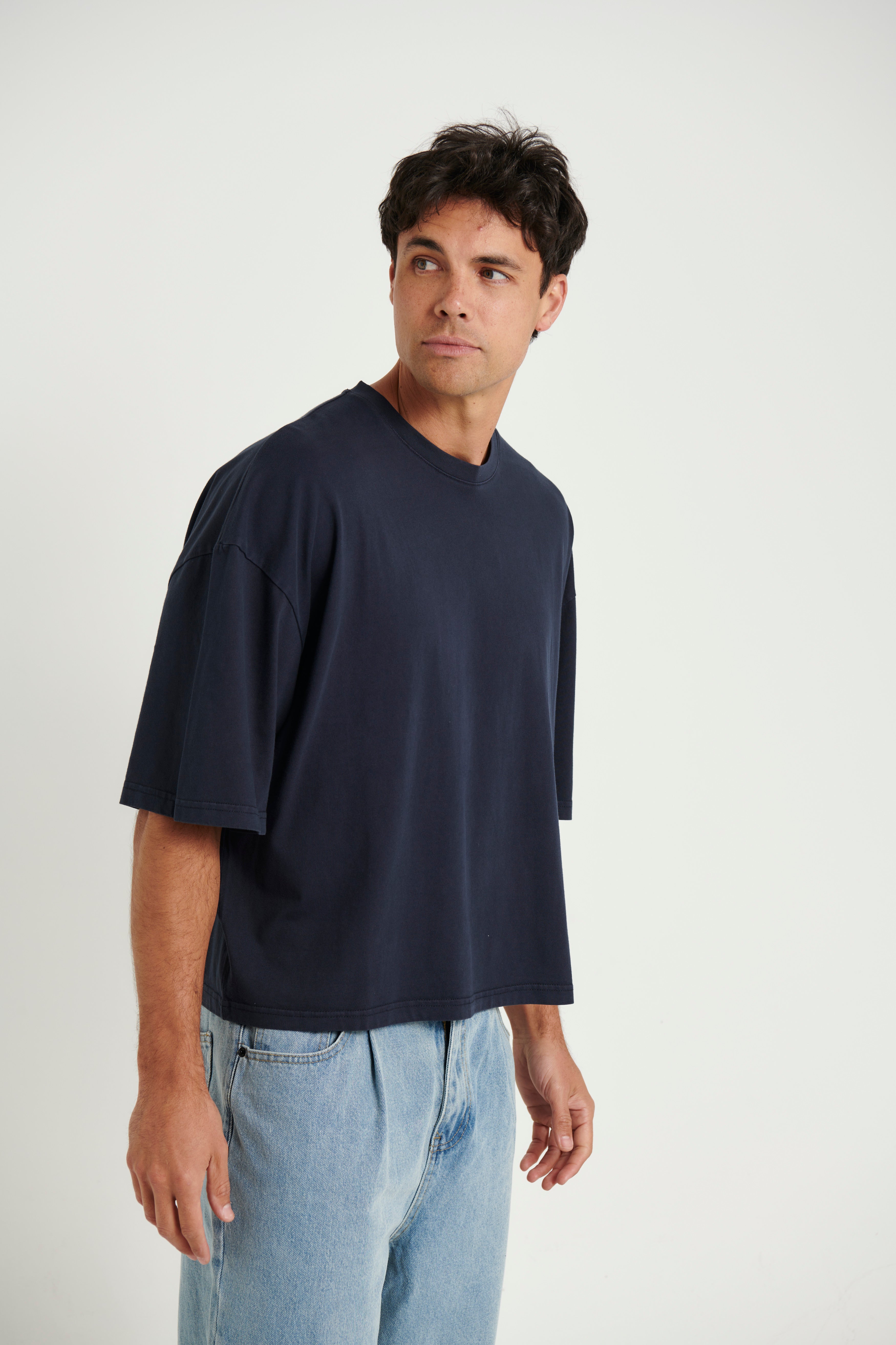 NTH Crop Box Tee Navy