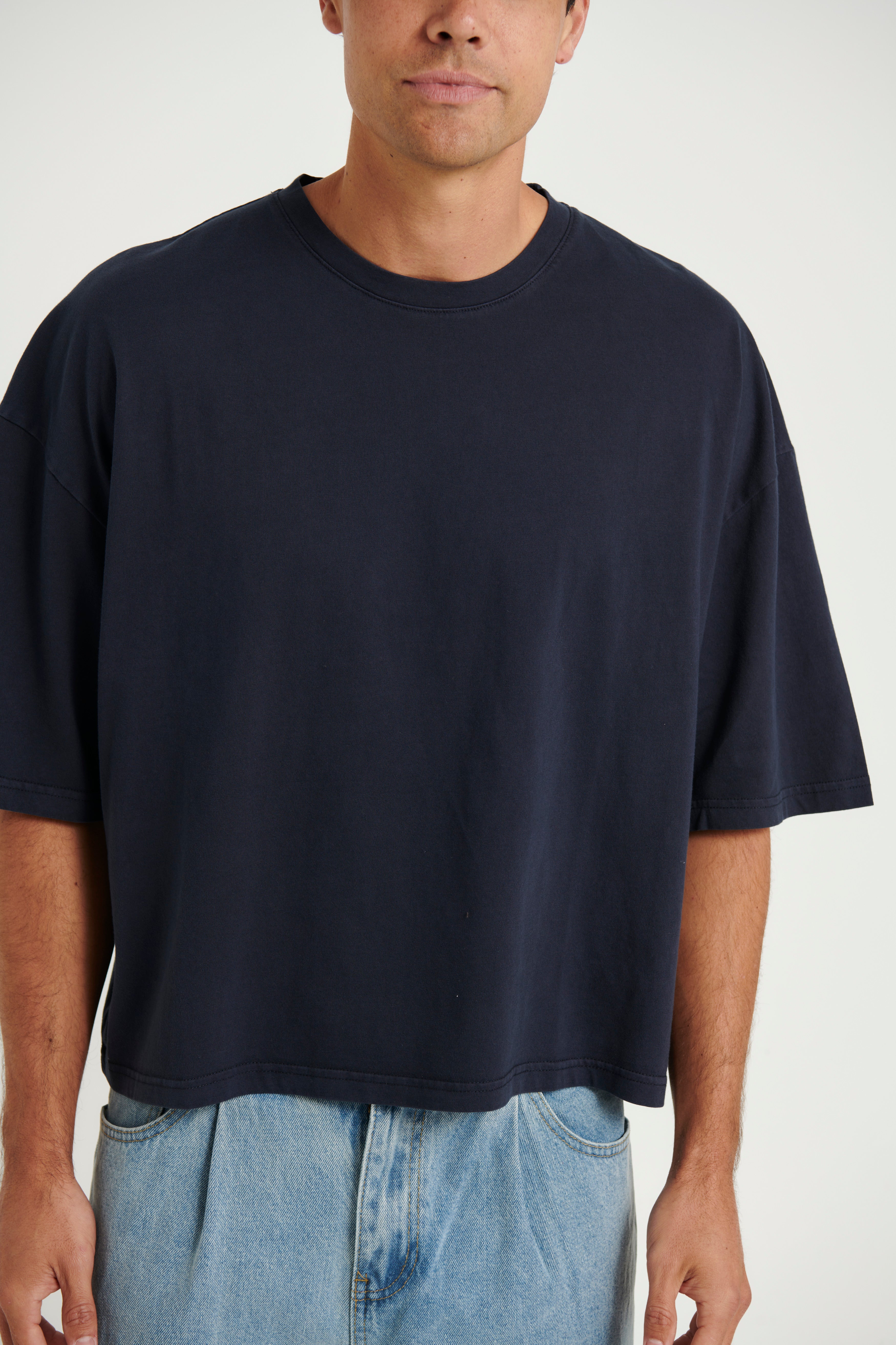 NTH Crop Box Tee Navy