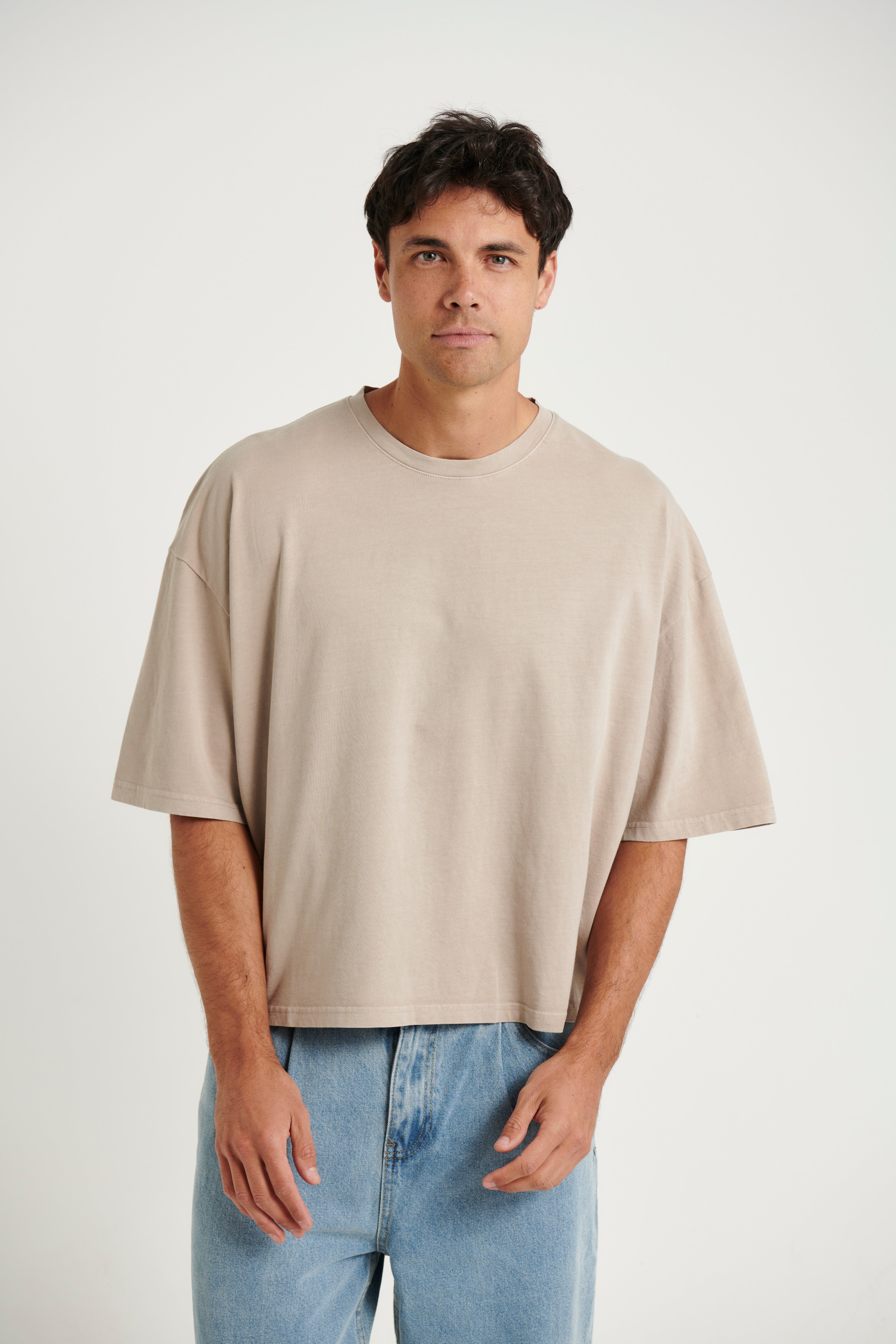 NTH Crop Box Tee Tan
