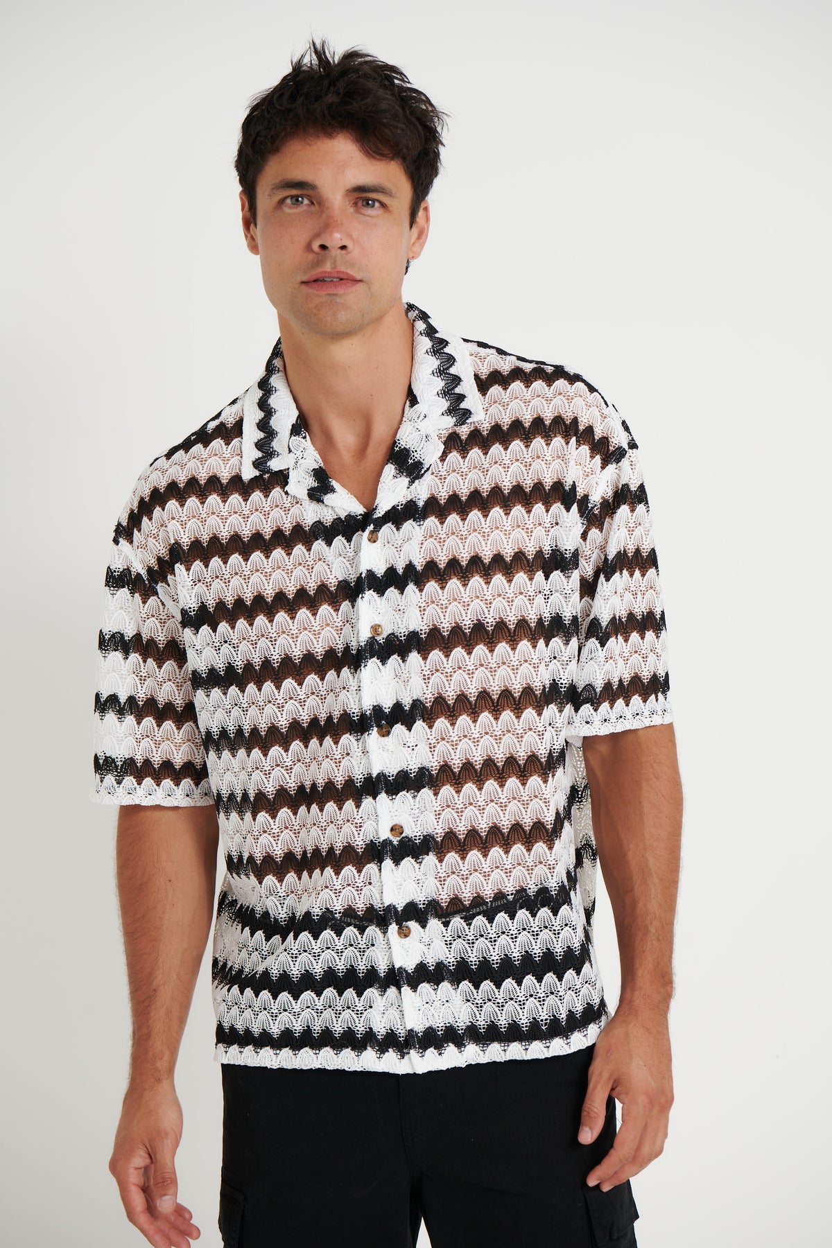 Raf Cropped Shirt Stripe Arch - FINAL SALE