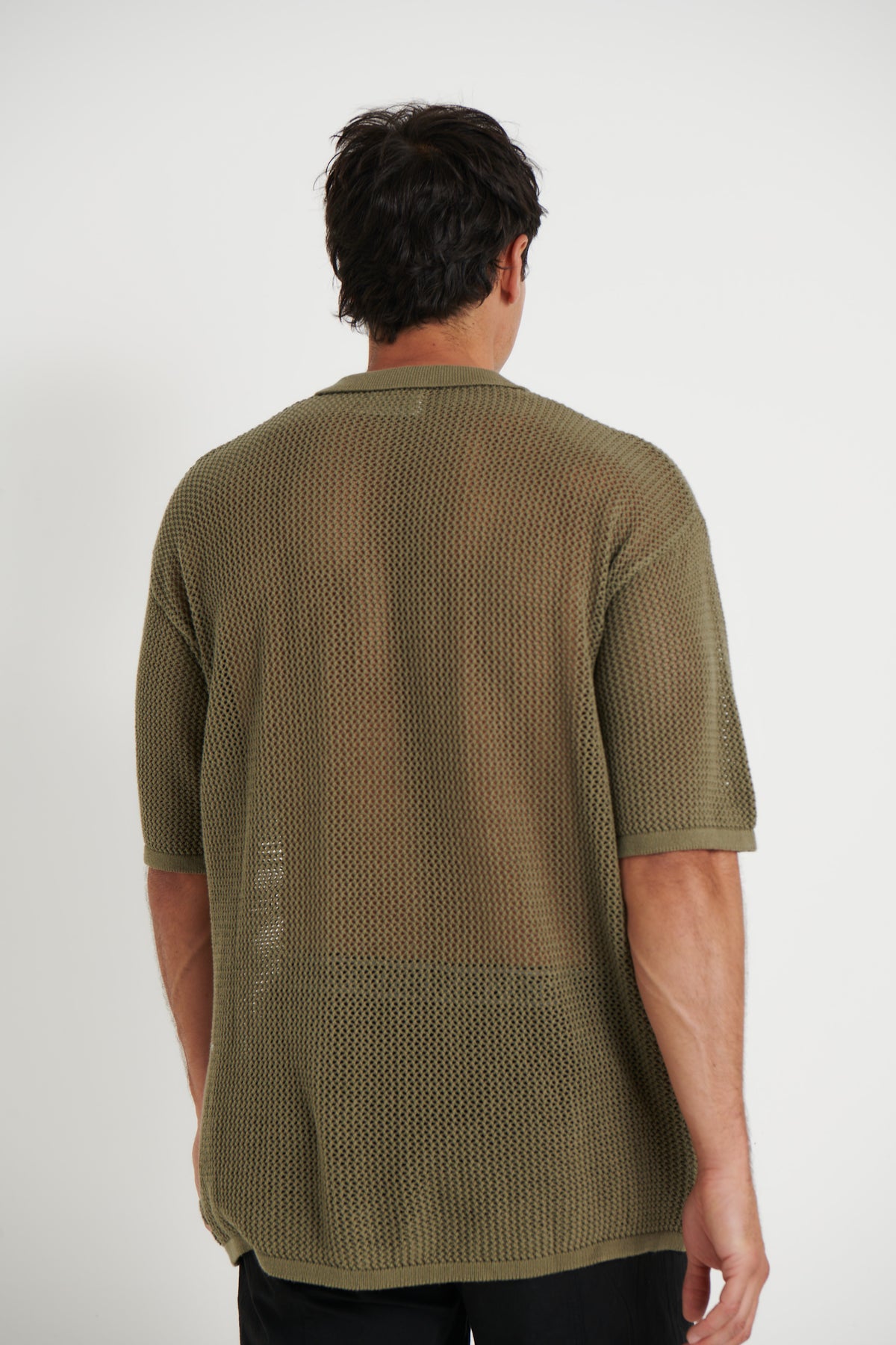 NTH Crochet Knit Shirt Army - FINAL SALE