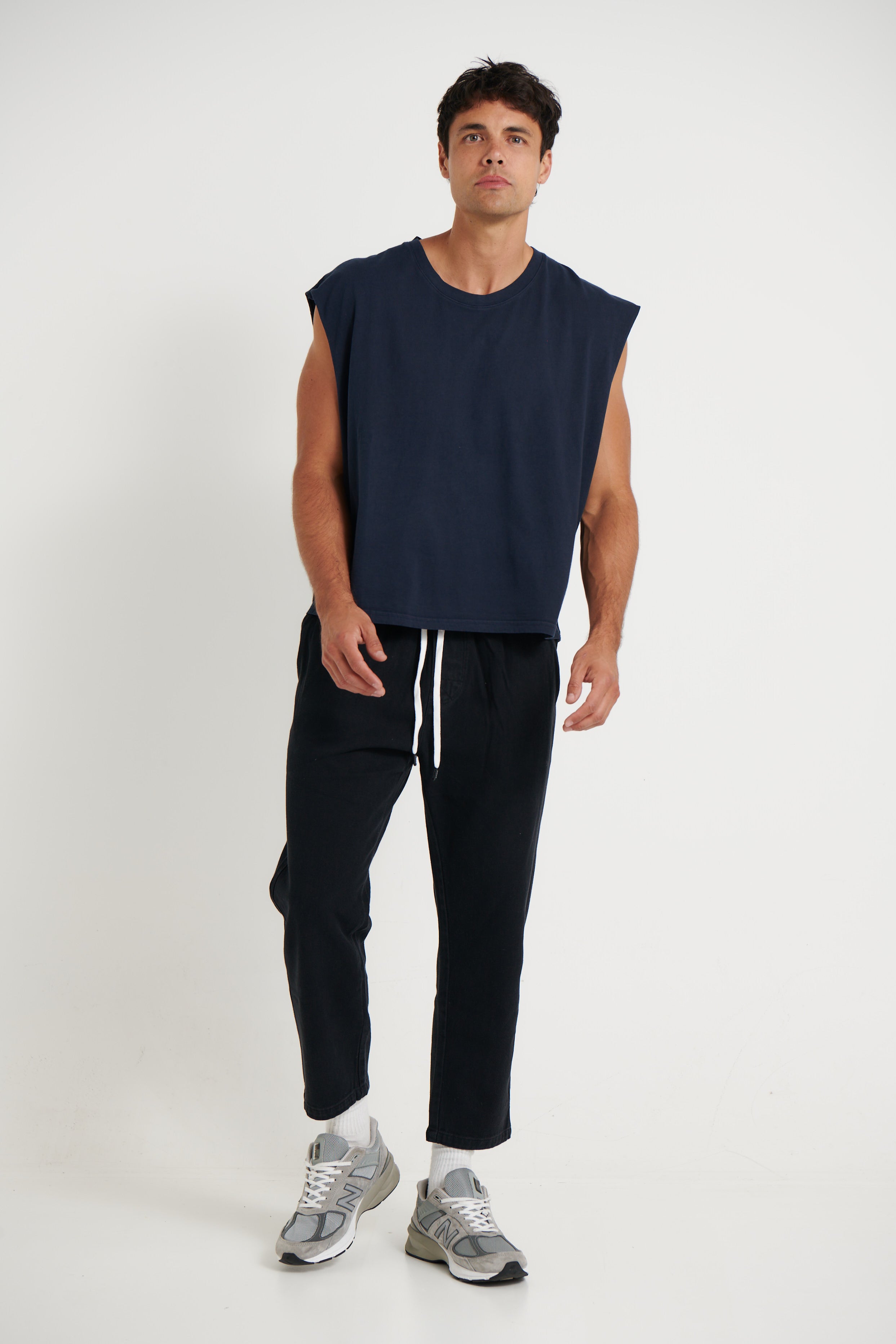 NTH Crop Box Tank Navy
