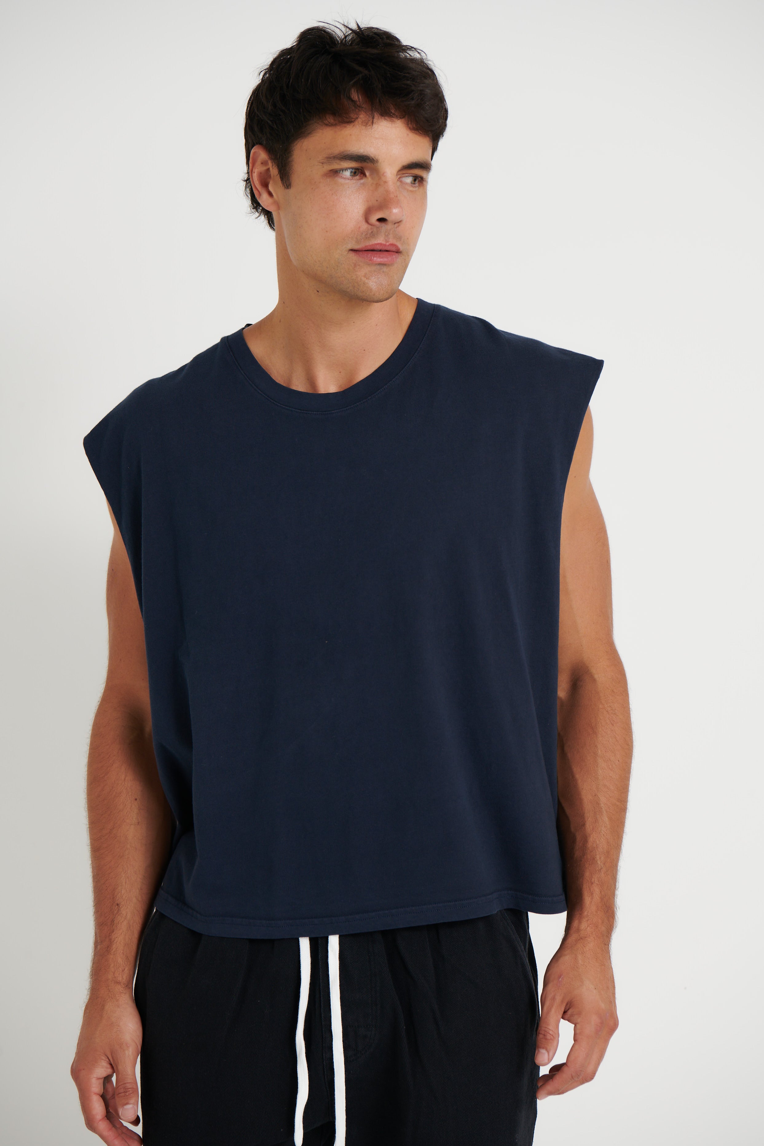 NTH Crop Box Tank Navy