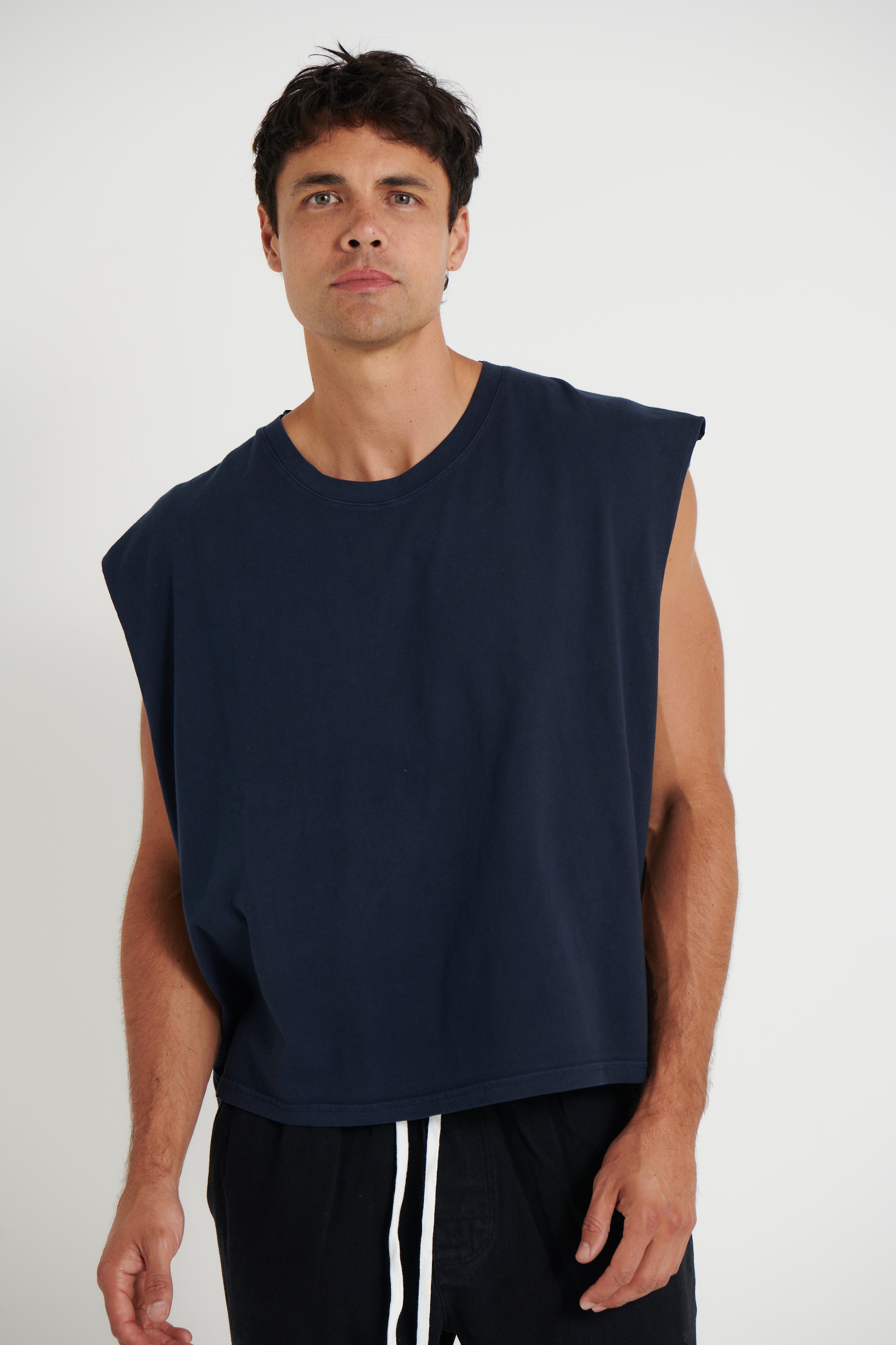 NTH Crop Box Tank Navy