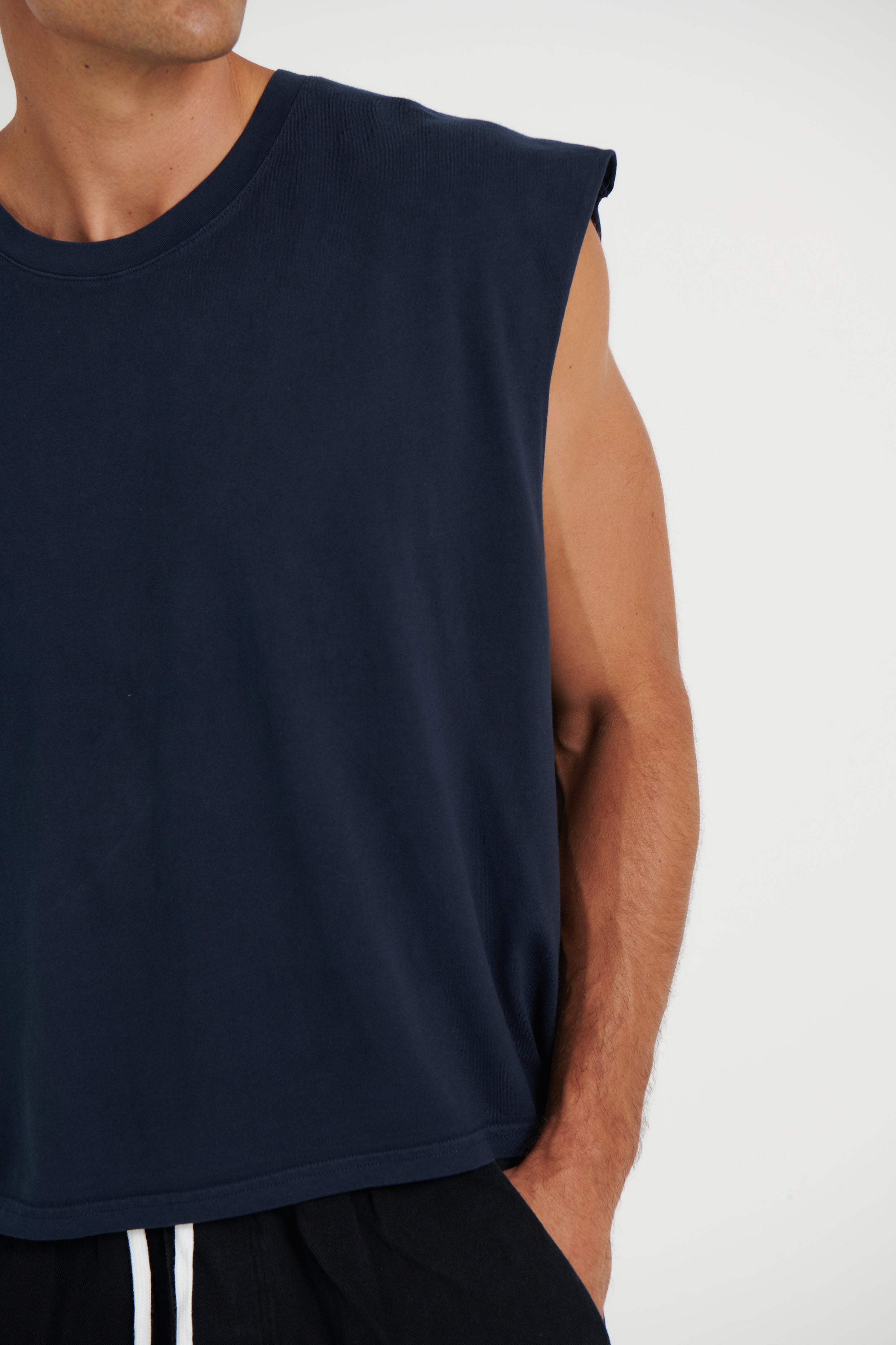 NTH Crop Box Tank Navy