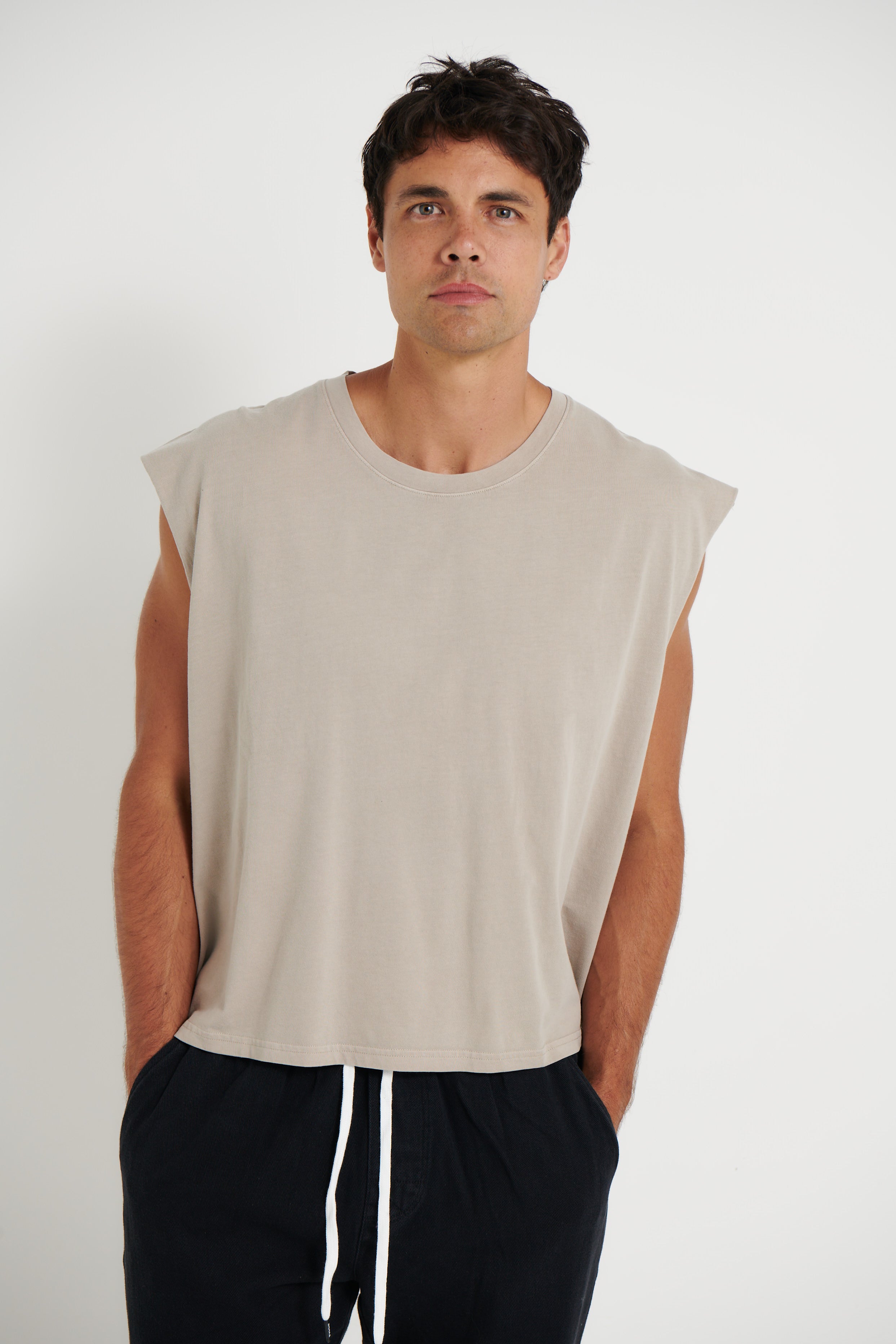 NTH Crop Box Tank Stone