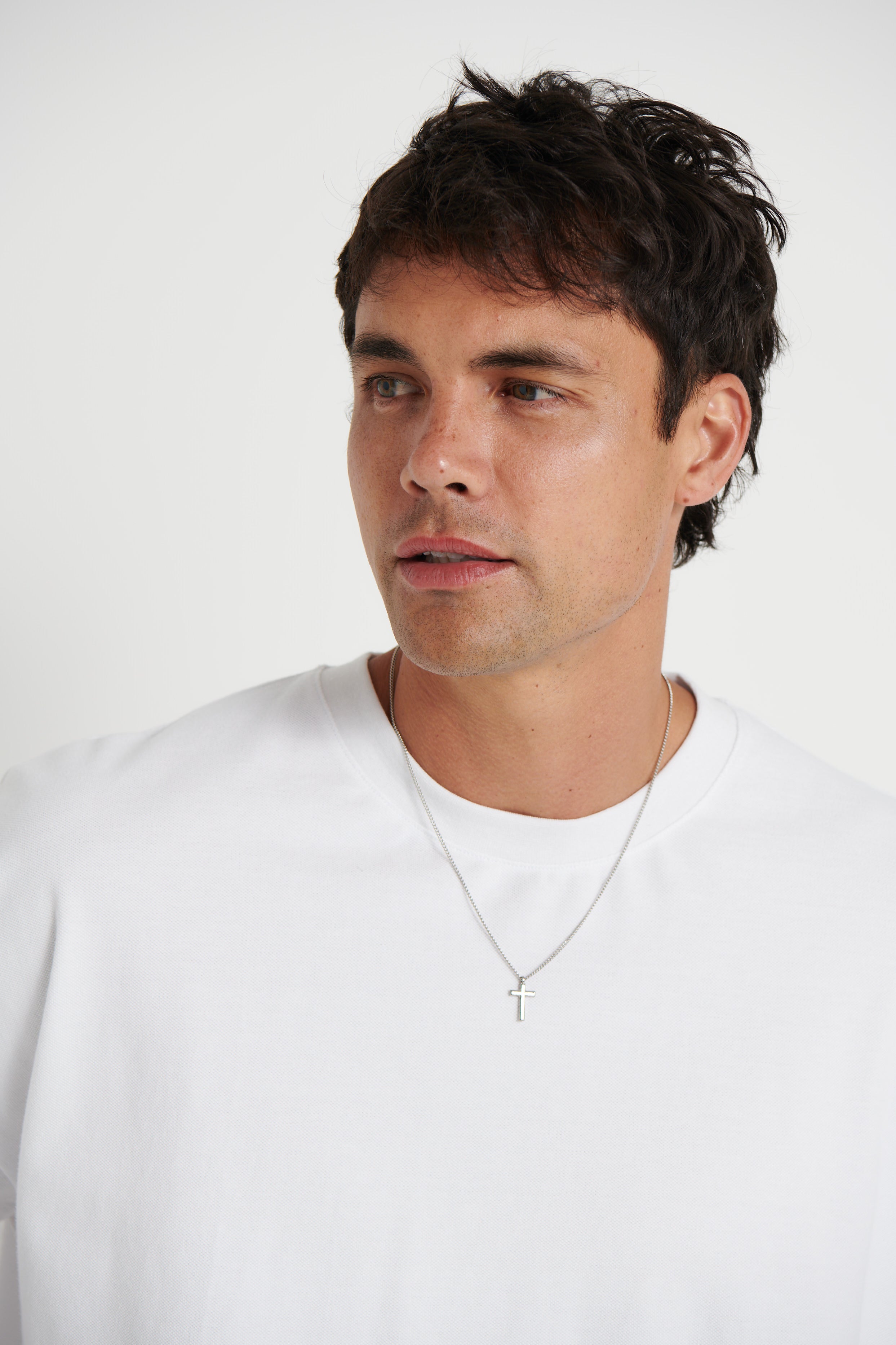 NTH Cross Pendant Necklace Silver