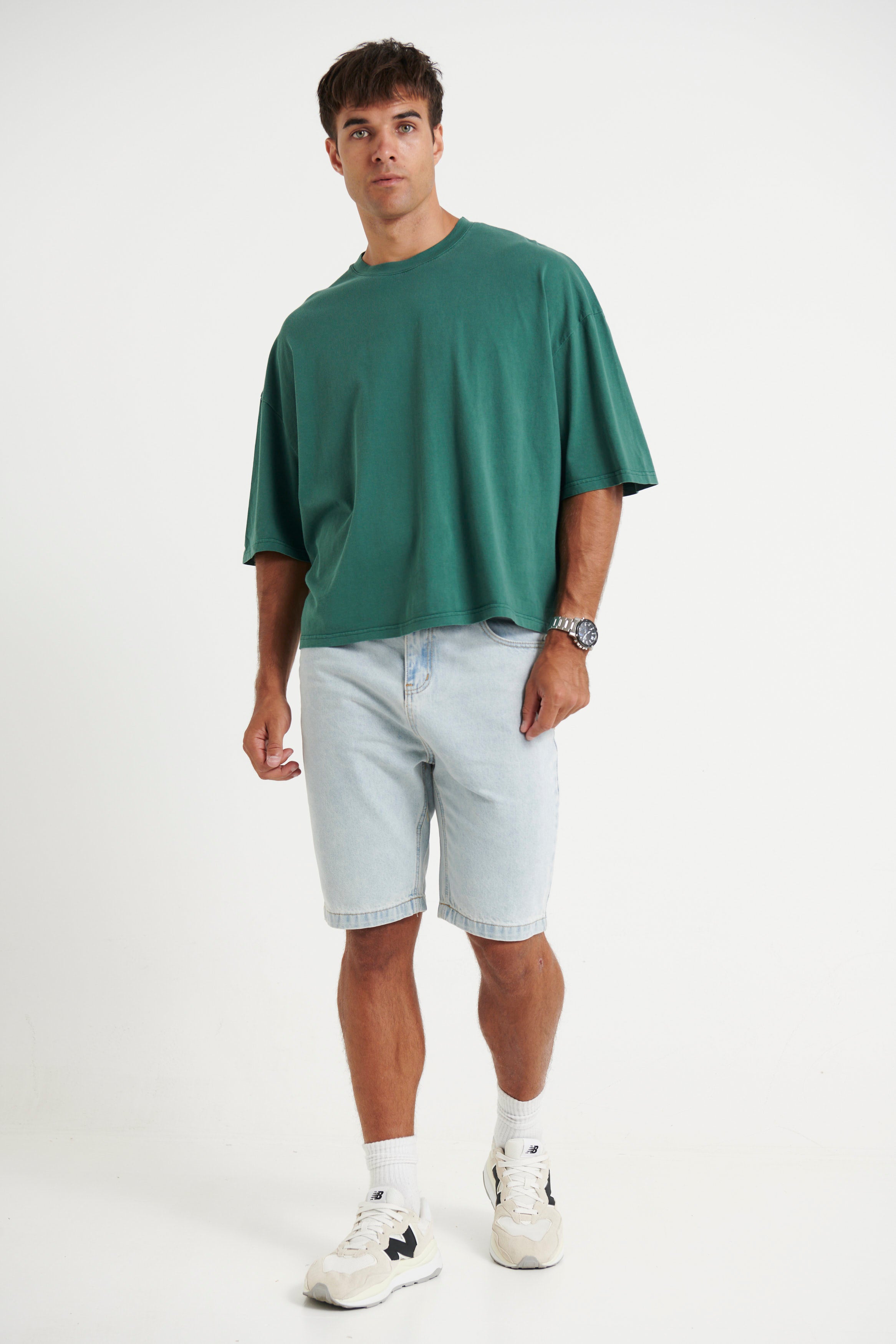 NTH Crop Box Tee Dark Green