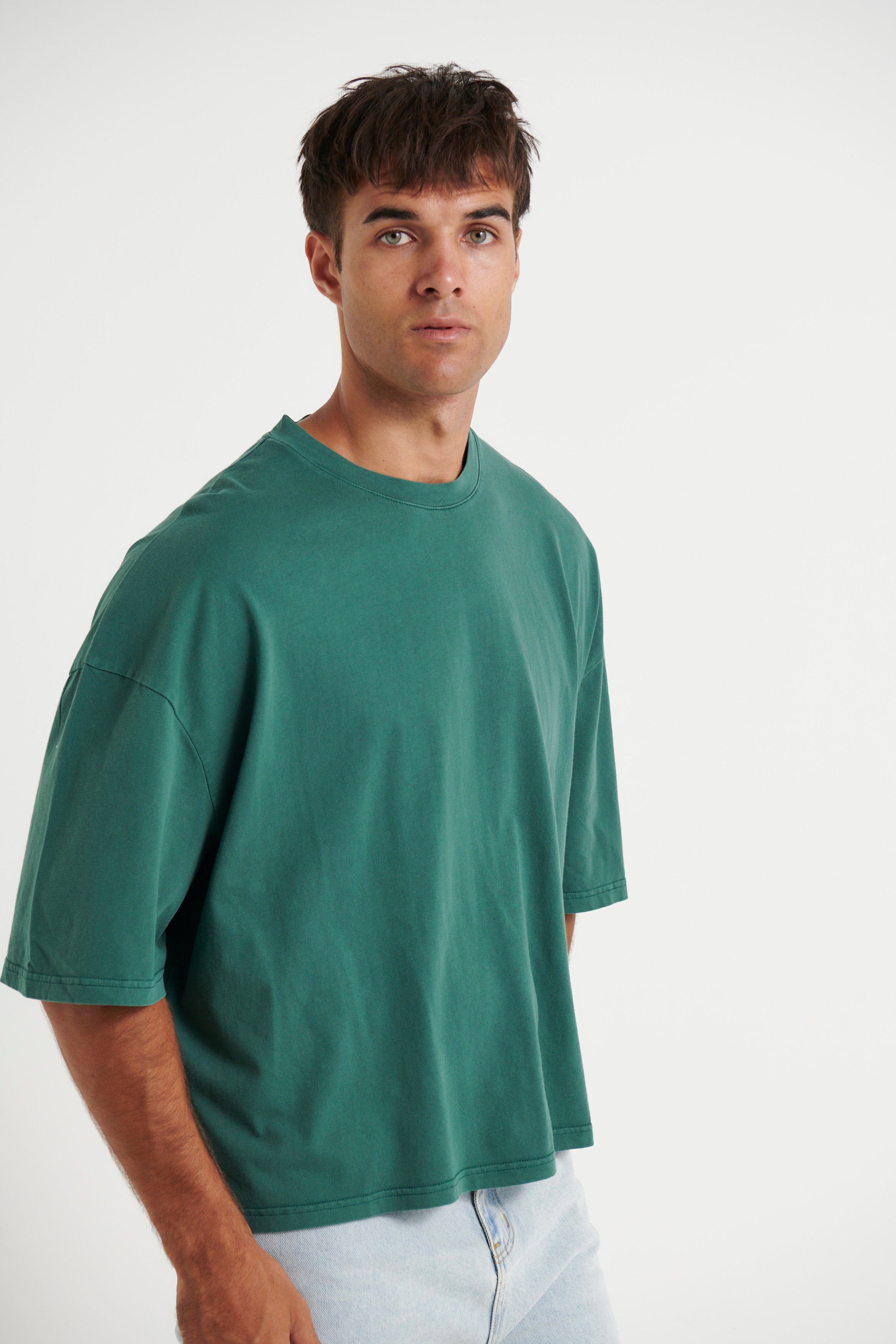NTH Crop Box Tee Dark Green
