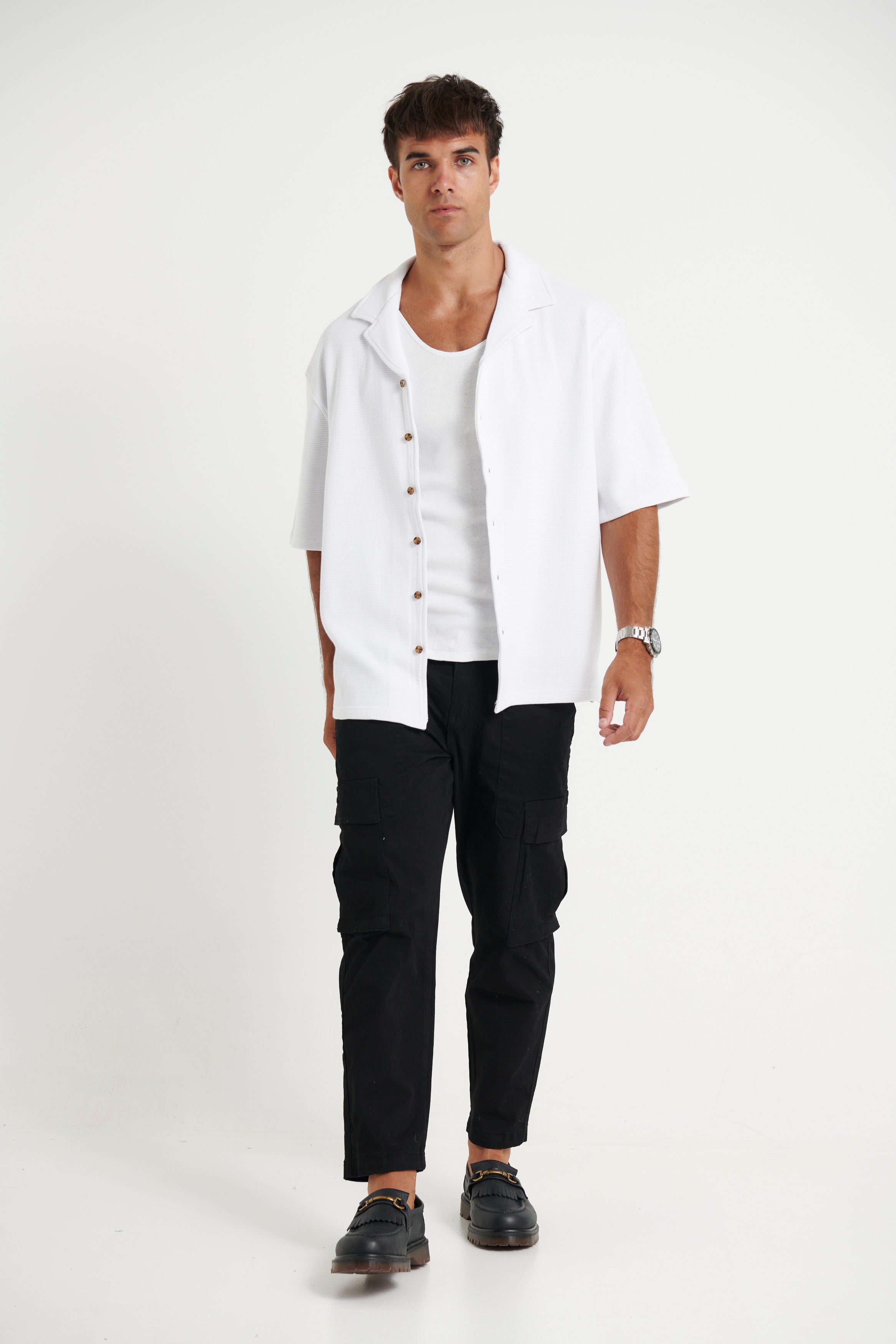 NTH Waffle Shirt White