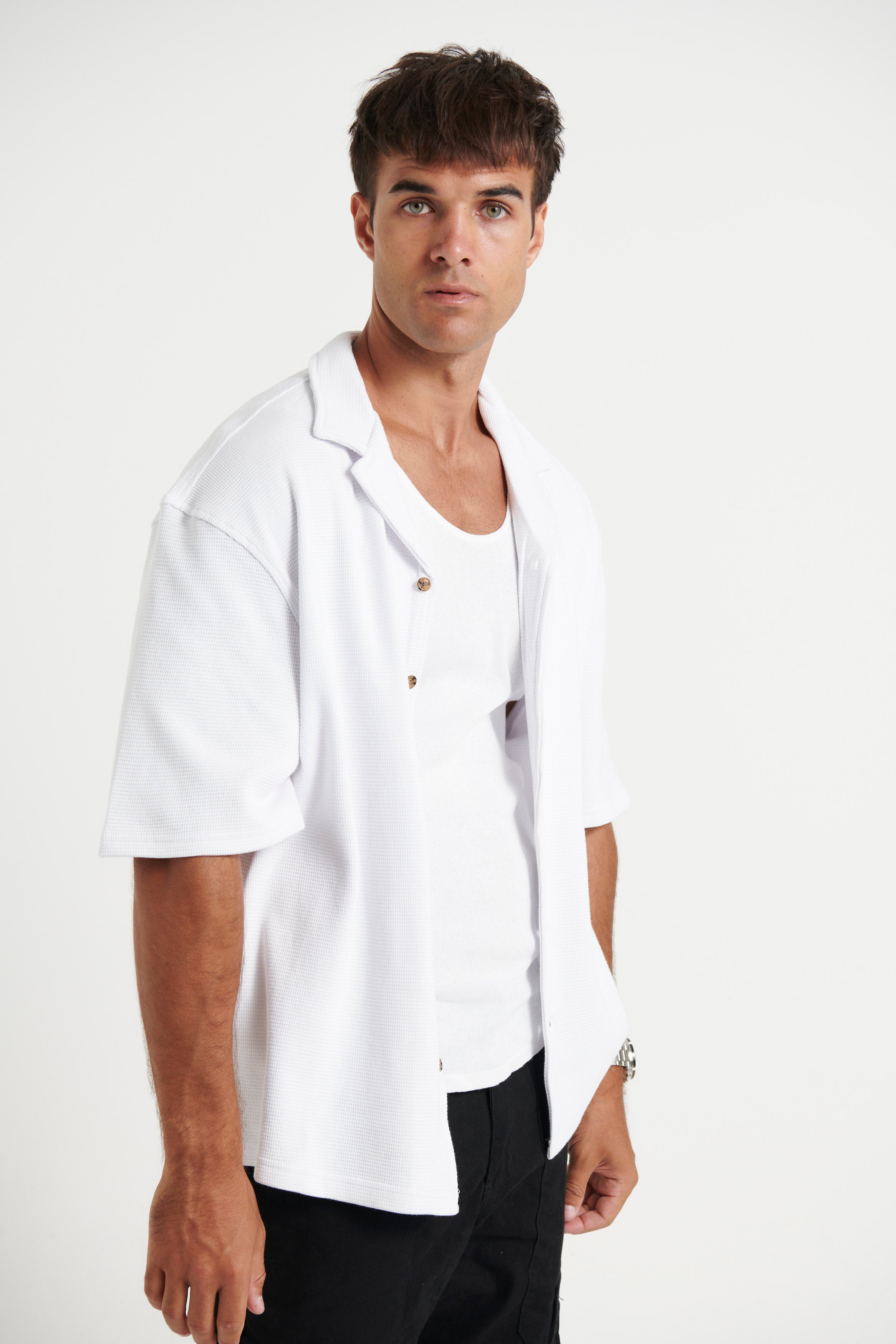 NTH Waffle Shirt White