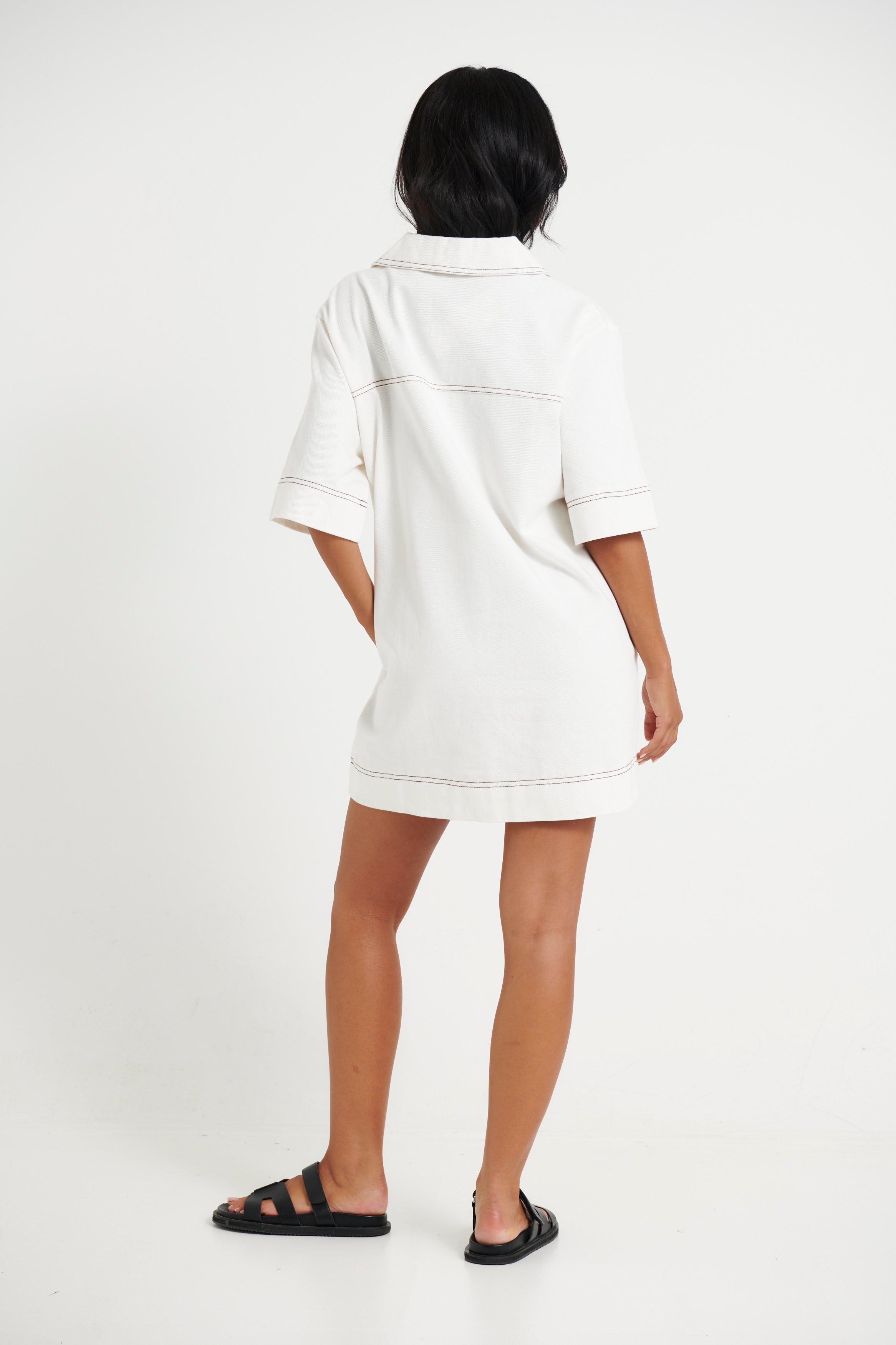 Tara Mini Dress White - FINAL SALE