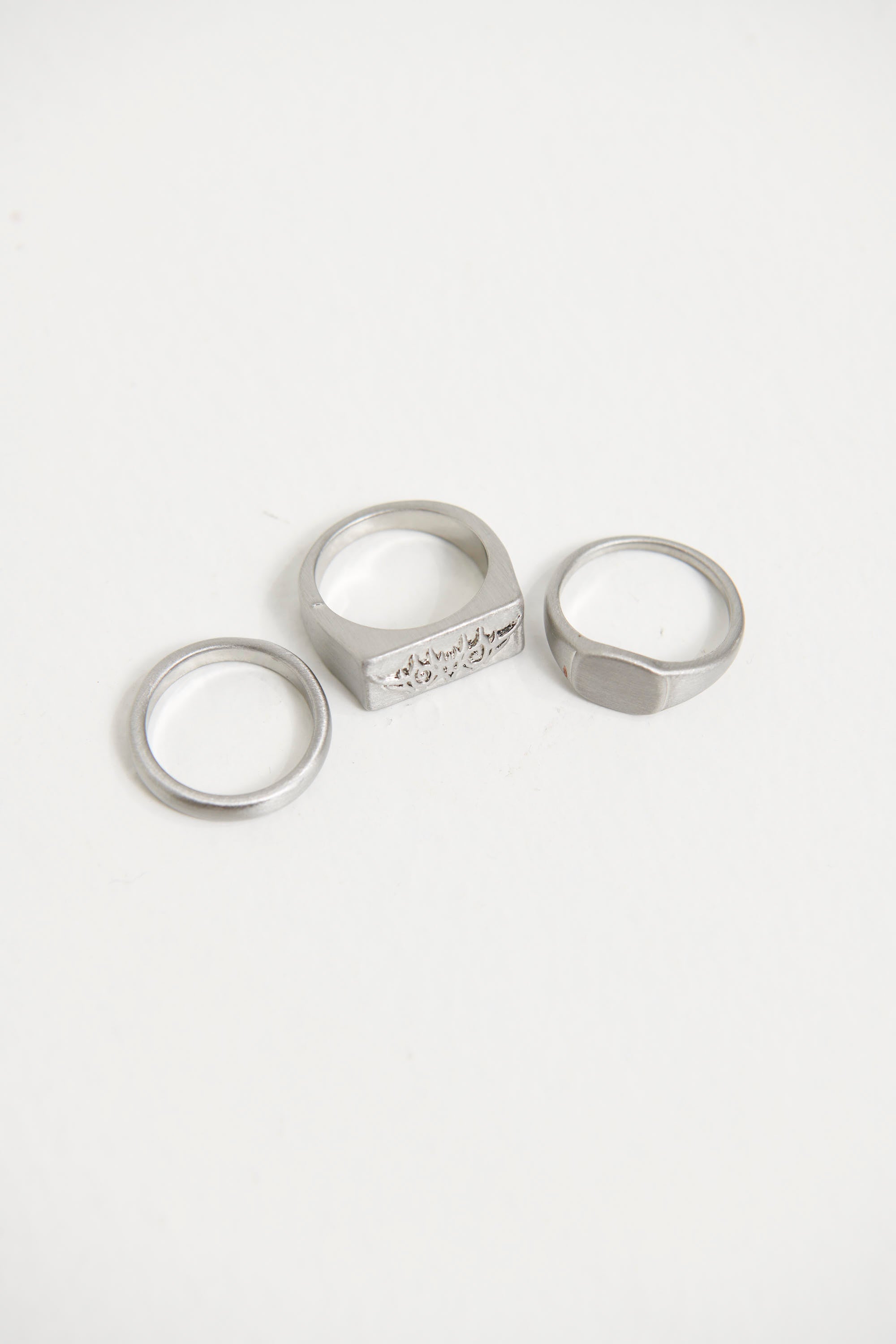NTH Trio Ring Set Silver
