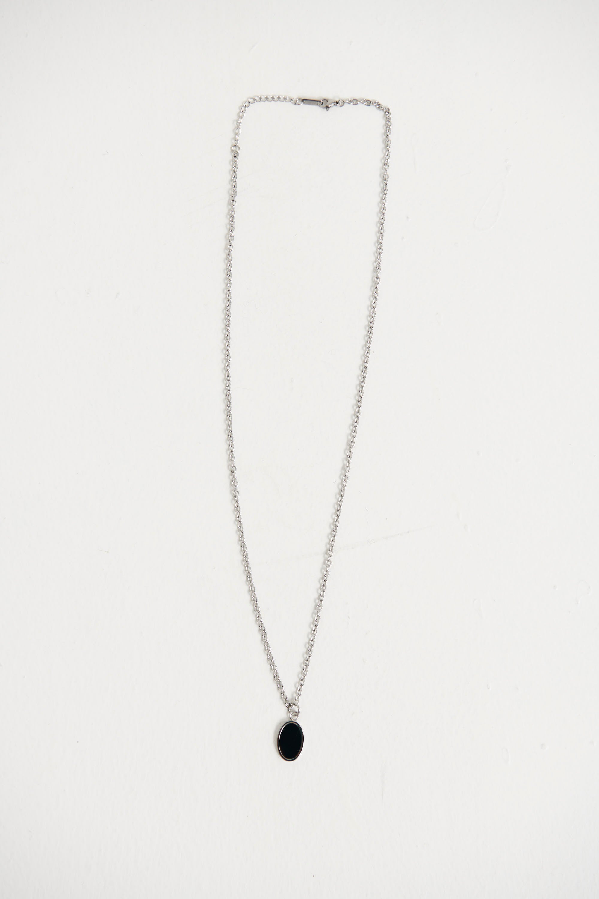 NTH Oval Pendant Necklace Silver - FINAL SALE