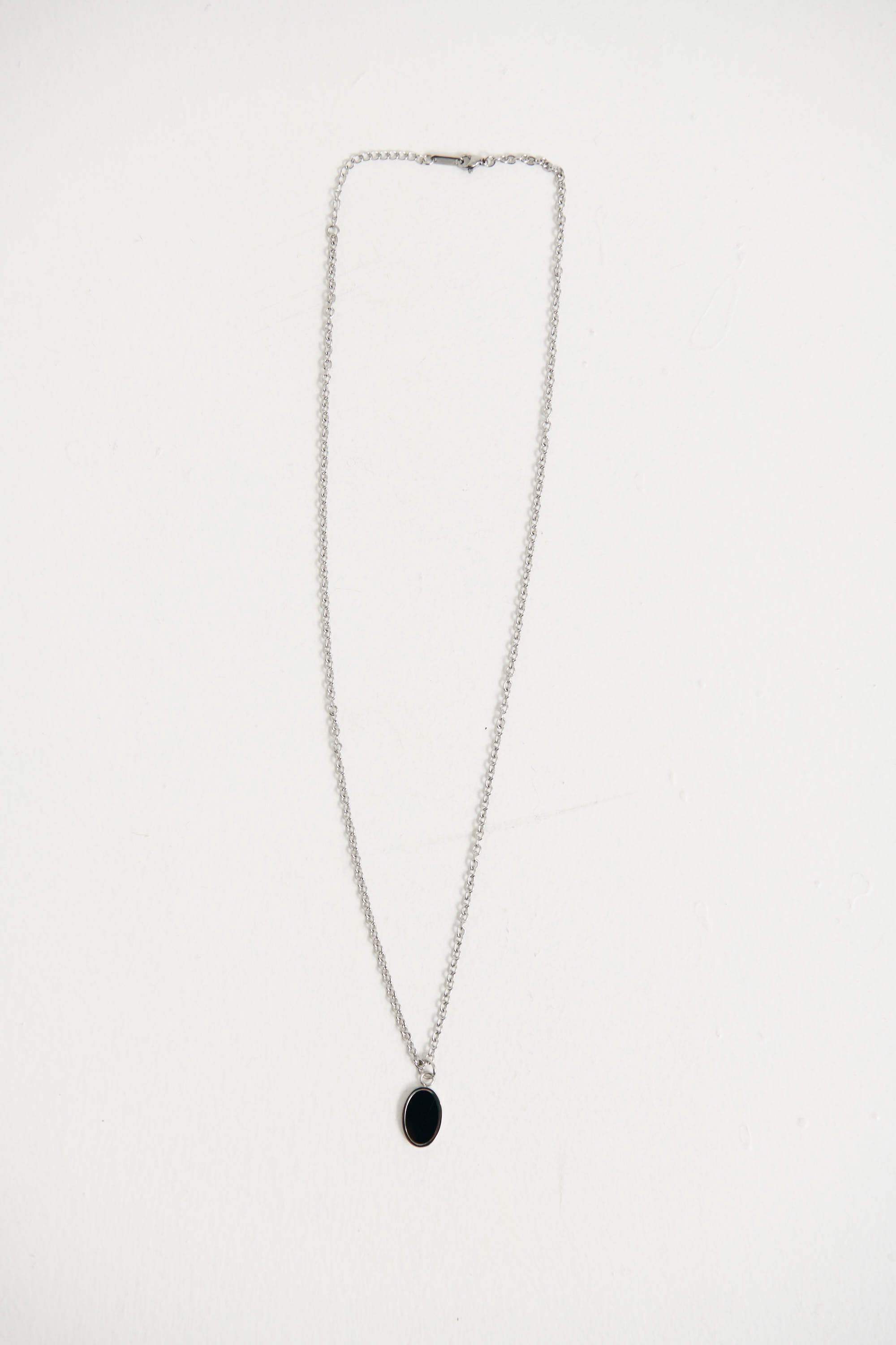 NTH Oval Pendant Necklace Silver - FINAL SALE