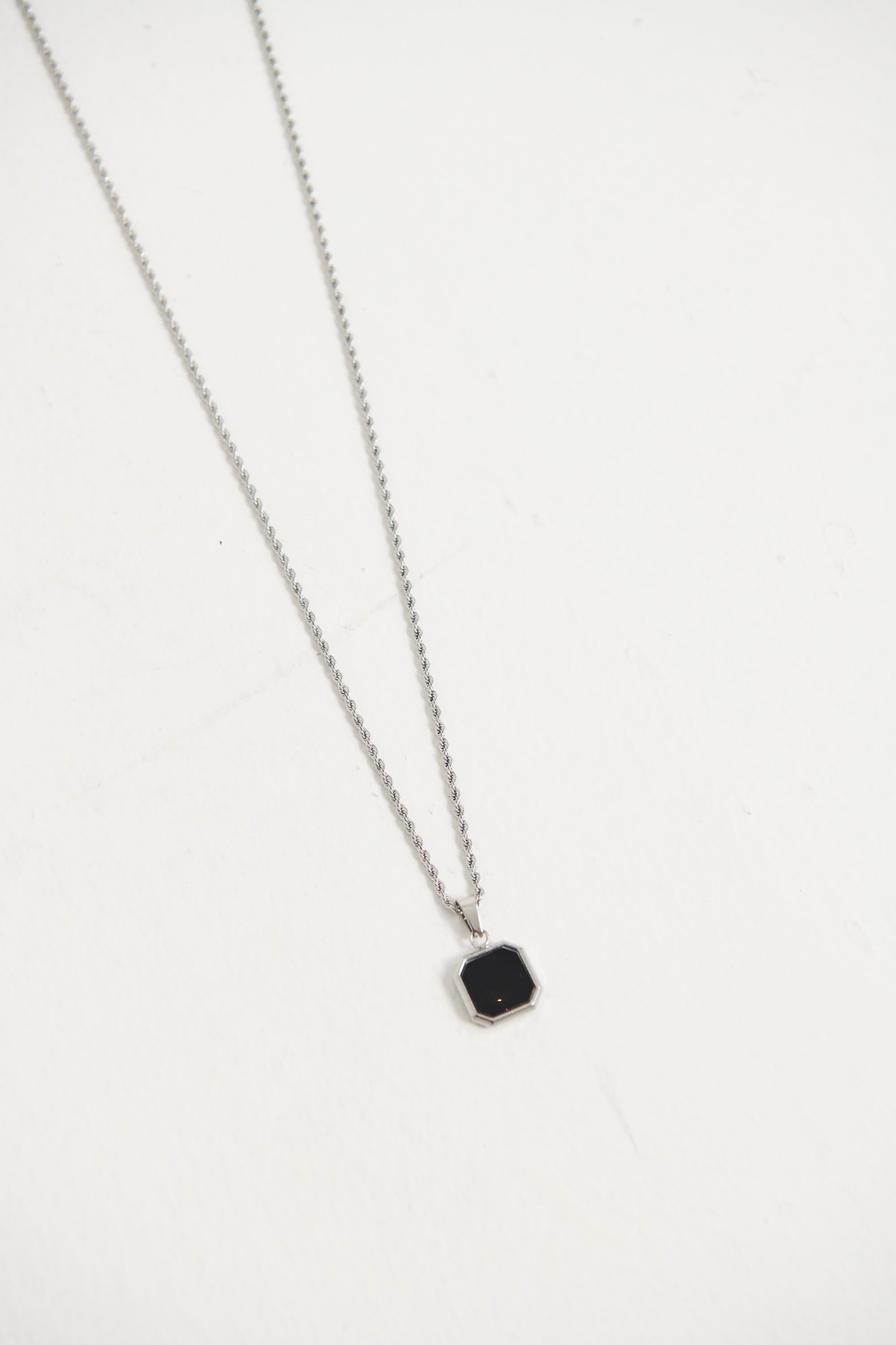 NTH Octagon Pendant Necklace Silver