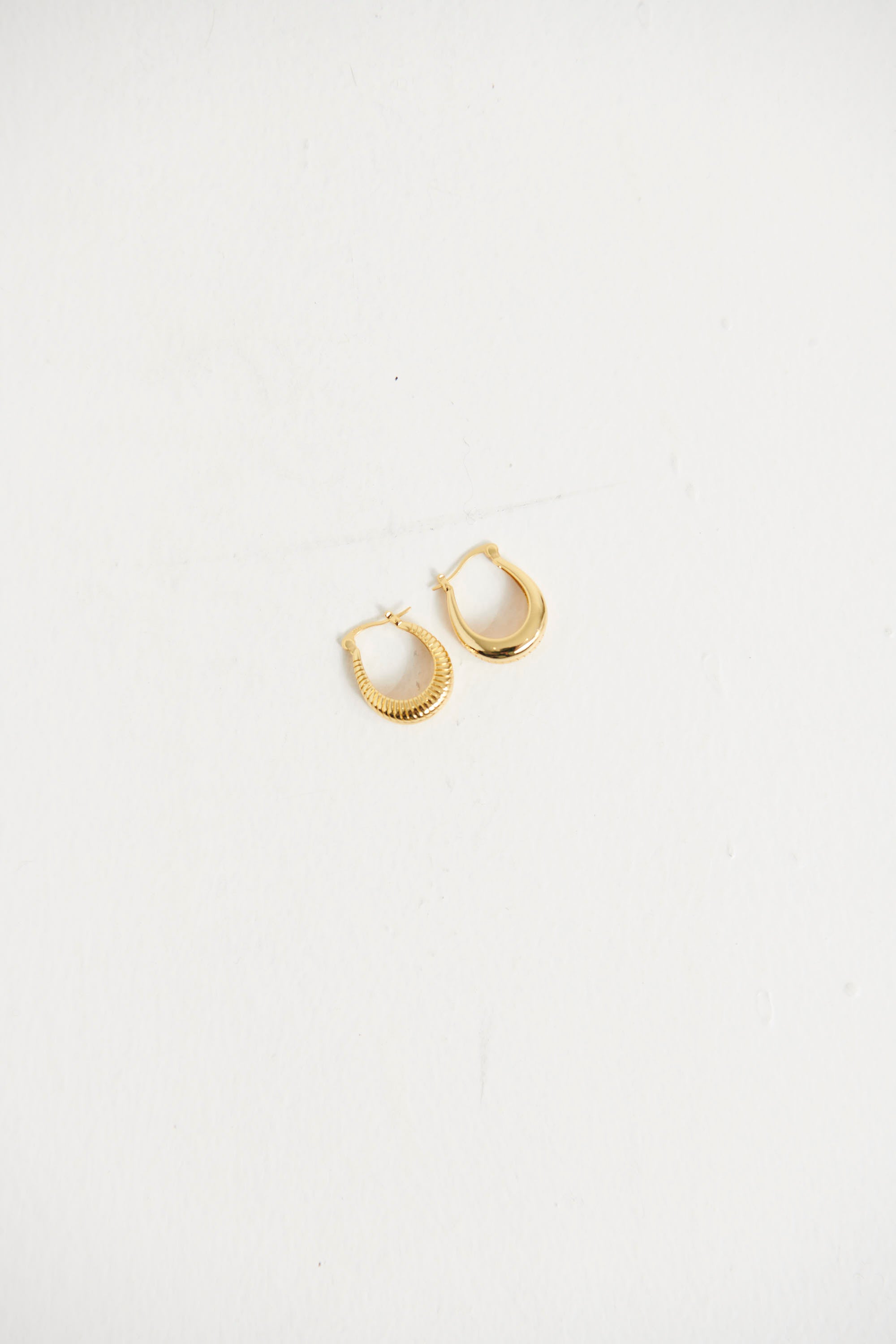 Oval Coil Gold Plated Earrings