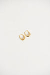Oval Coil Gold Plated Earrings